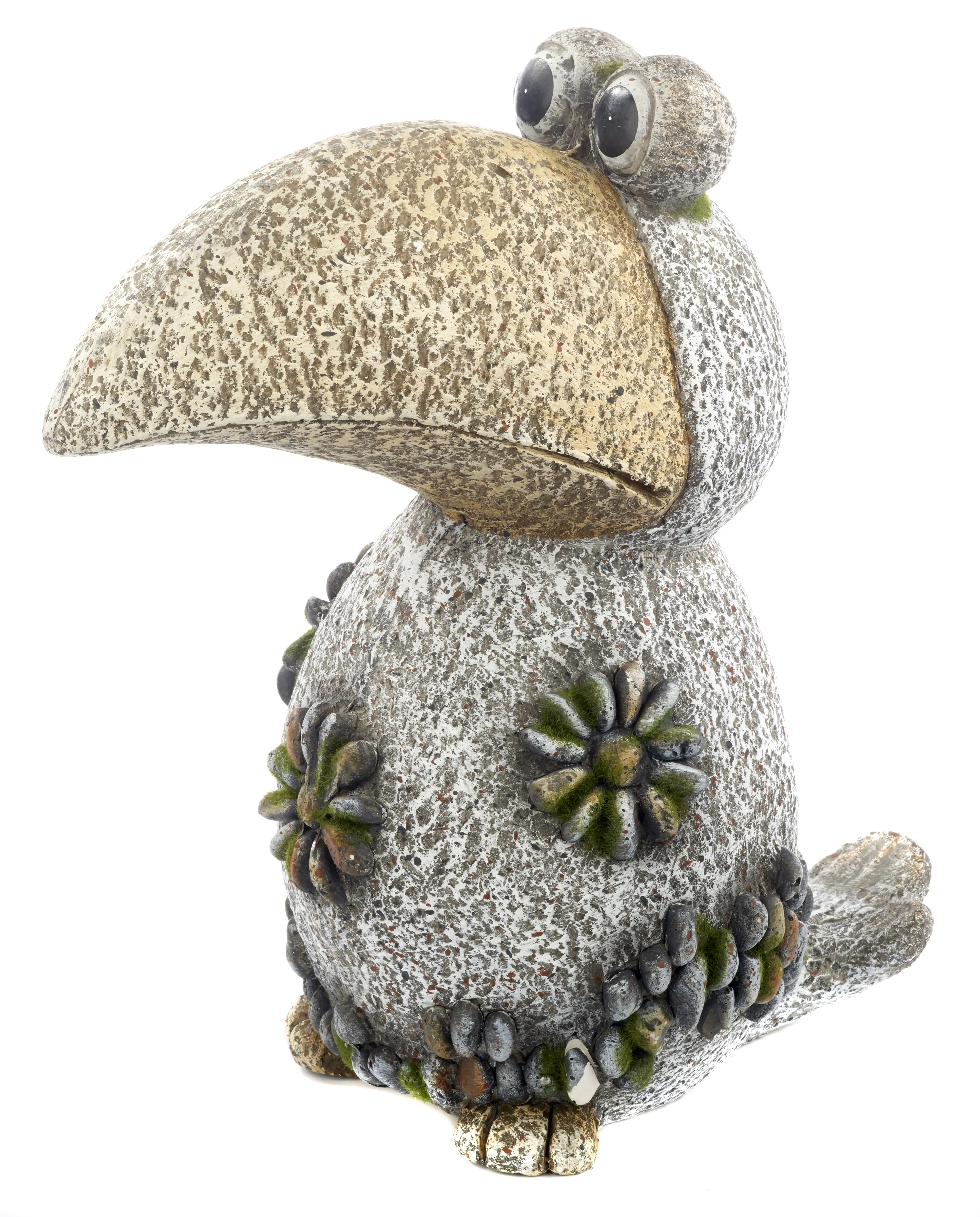 TrendLine Dekofigur Vogel 36 x 35 cm steingrau