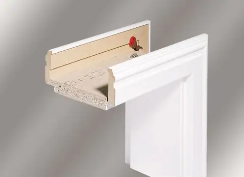 Borne Zarge CPL weiß 86 cm DIN links profiliert