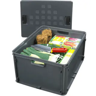 Sunware geschlossene Aufbewahrungsbox Square 52L anthrazit 50 x 40 x 26 cm Sunware geschlossene Aufbewahrungsbox Square 52L anthrazit 50 x 40 x 26 cm