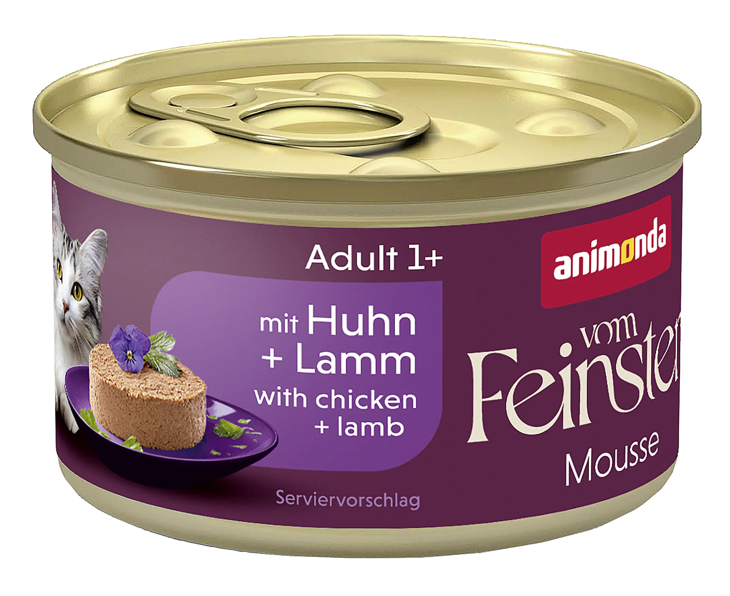 Animonda vom Feinsten Mousse Katzennassfutter Adult getreidefrei 85 g Huhn & Lamm