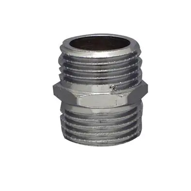 Cornat Doppelnippel messing verchromt 3/8" Außengewinde