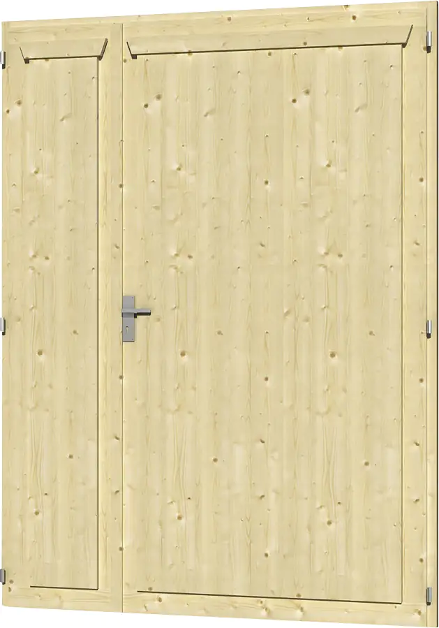 SKAN HOLZ Doppeltür Rahmenaußenmaß 148 x 198 cm, natur