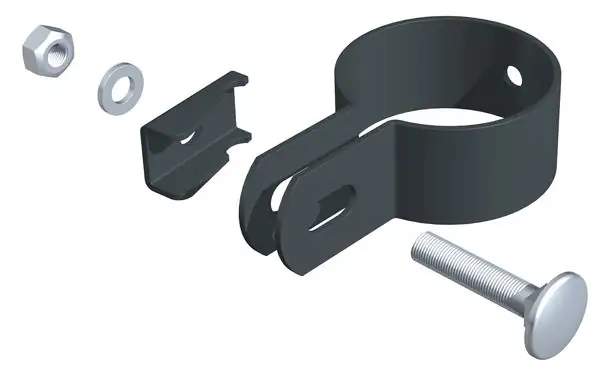 Alberts Endschelle für Pfosten Ø 34 mm anthrazit