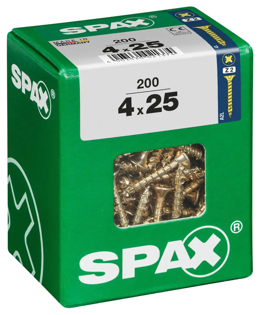 Spax Universalschrauben 4.0 x 25 mm PZ 2 - 200 Stk.