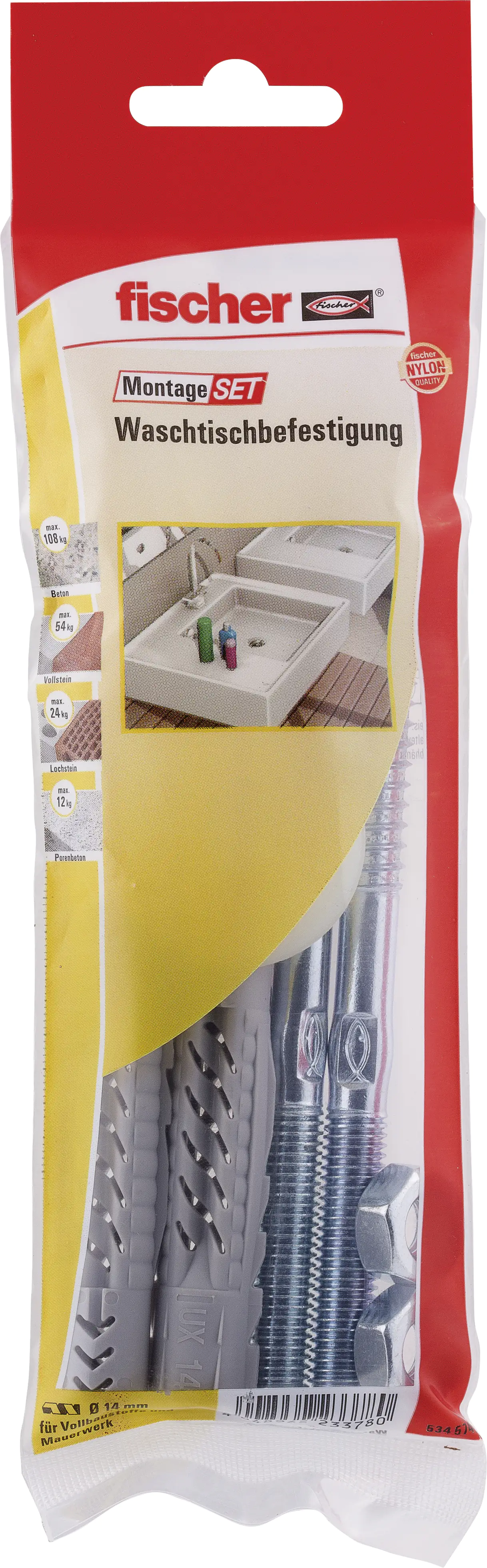 Fischer Montage-Set Waschtischbefestigung 8 teilig