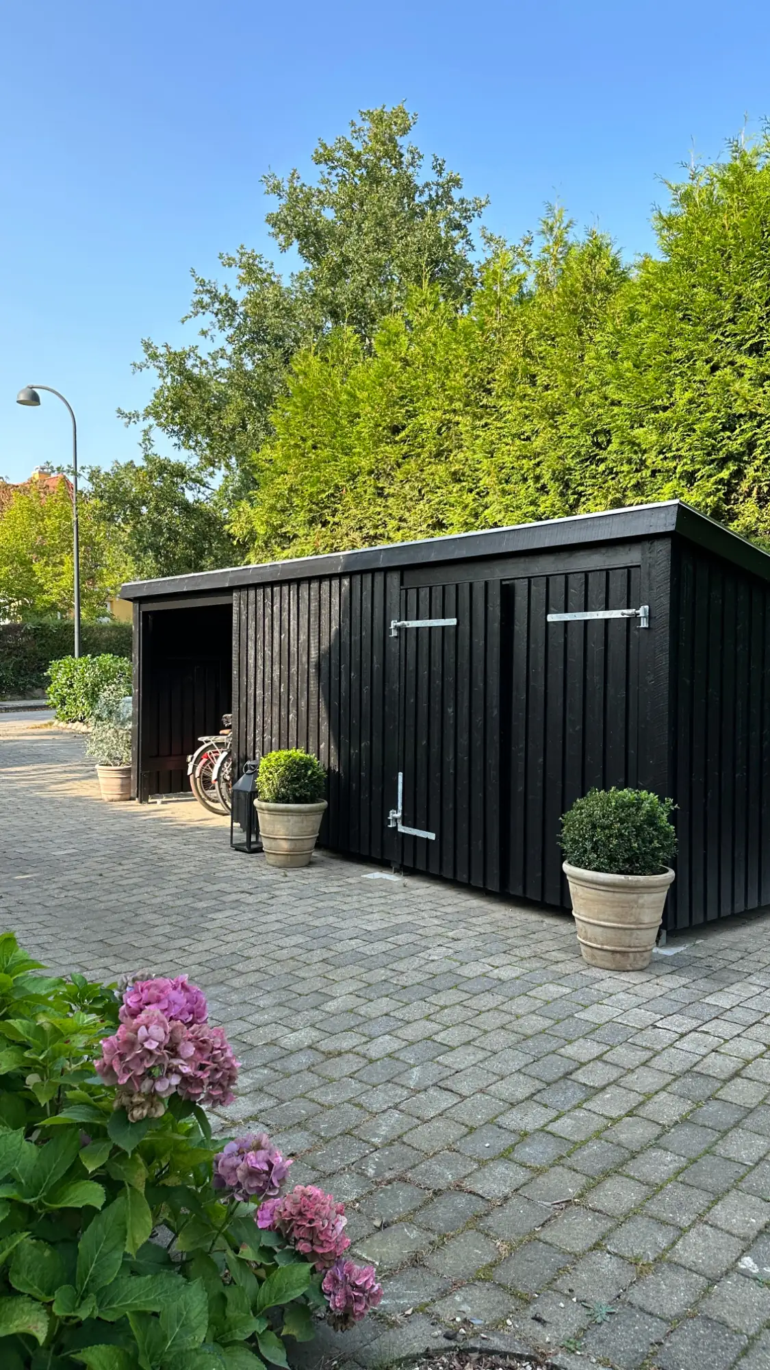 Plus Gartenhaus Nordic Multi 619 x 208 cm natur mit Doppeltür, Wand, offen