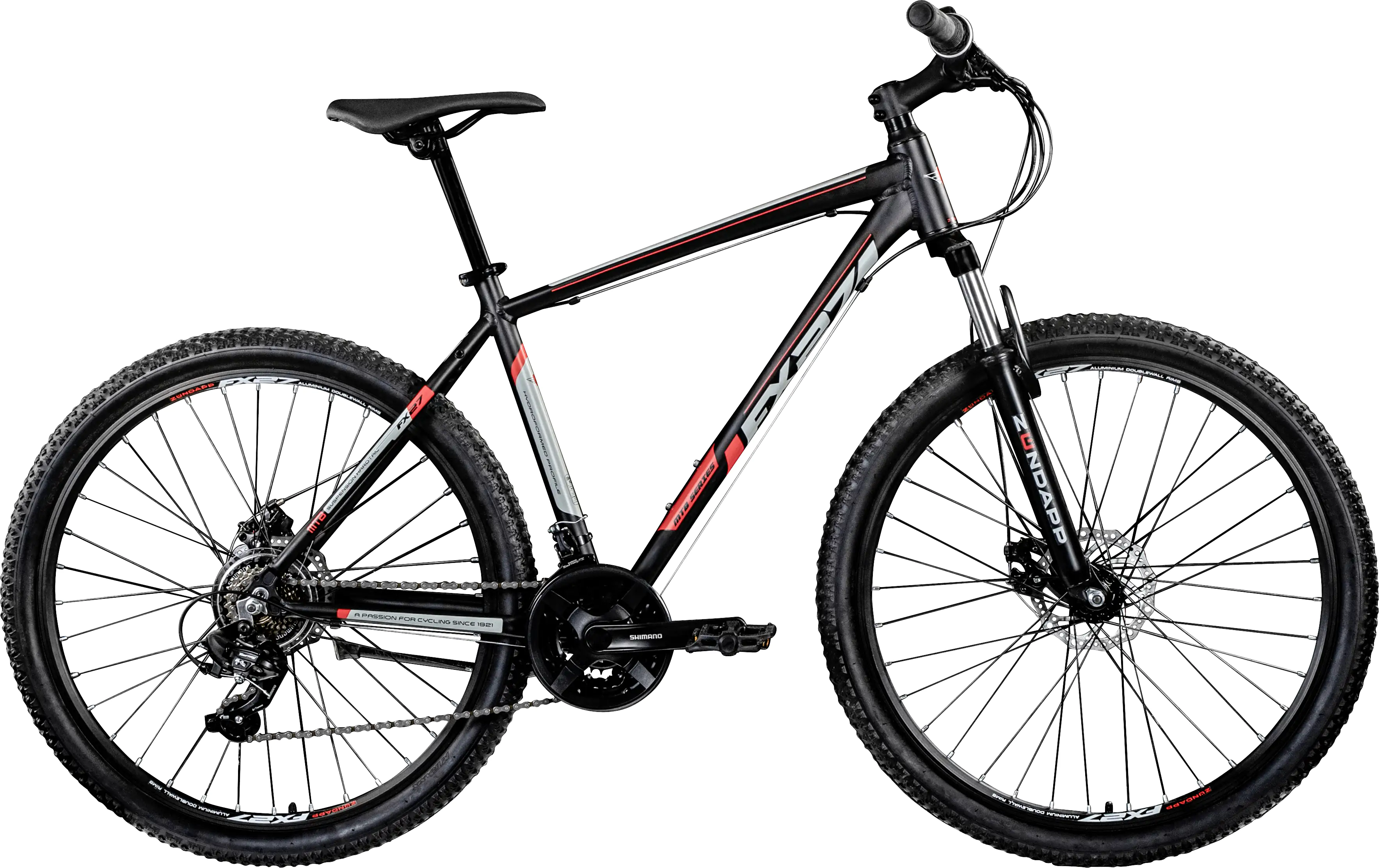 Zündapp Mountainbike FX27 650B MTB Hardtail 27,5 Zoll RH 48cm 21-Gang schwarz rot