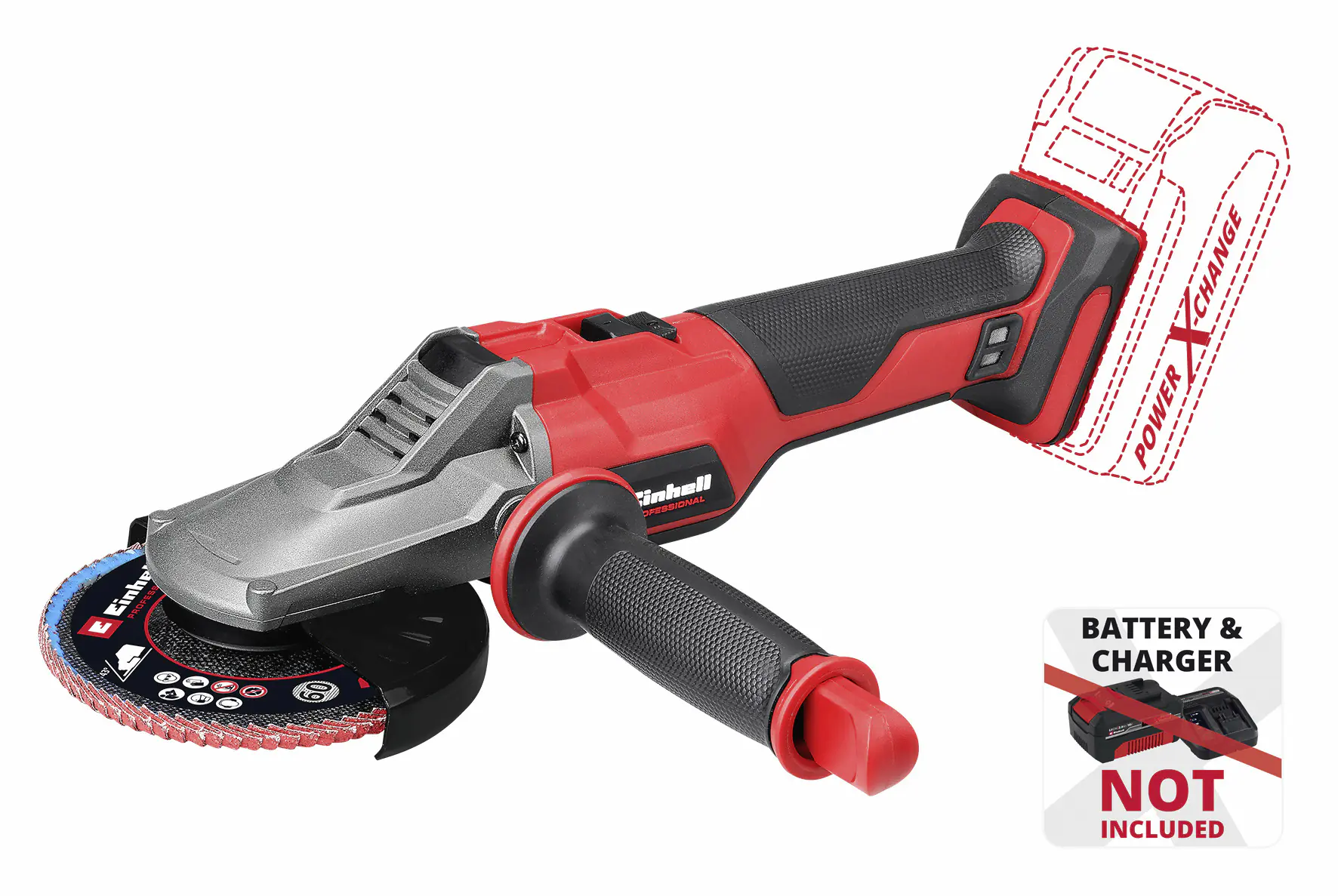 Einhell Professional Akku-Flachkopf-Winkelschleifer TP-AG 18/125 F Li BL Solo Einhell Professional Akku-Flachkopf-Winkelschleifer TP-AG 18/125 F Li BL Solo