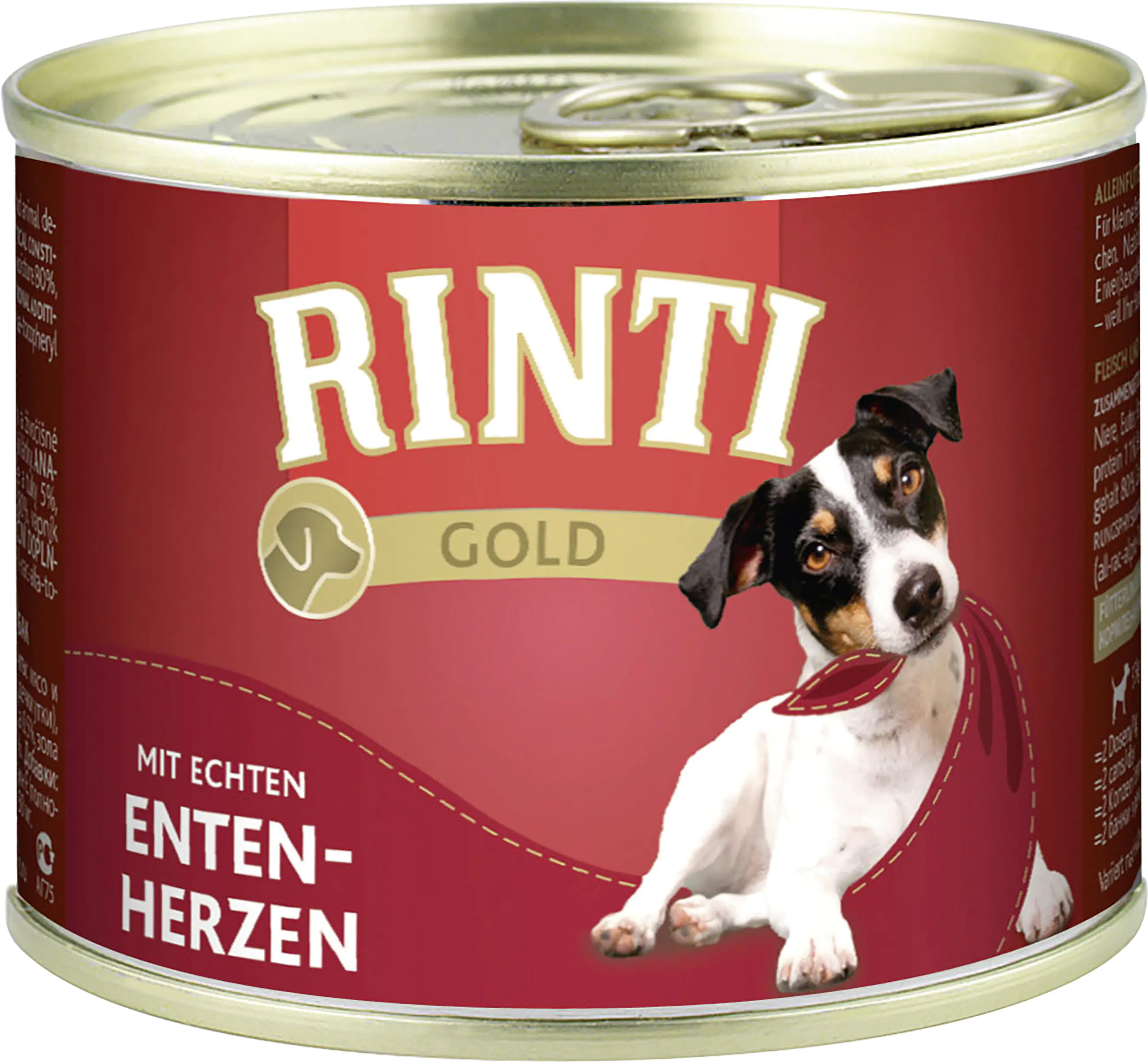 Rinti Gold Hundenassfutter Adult 185 g Entenherzen
