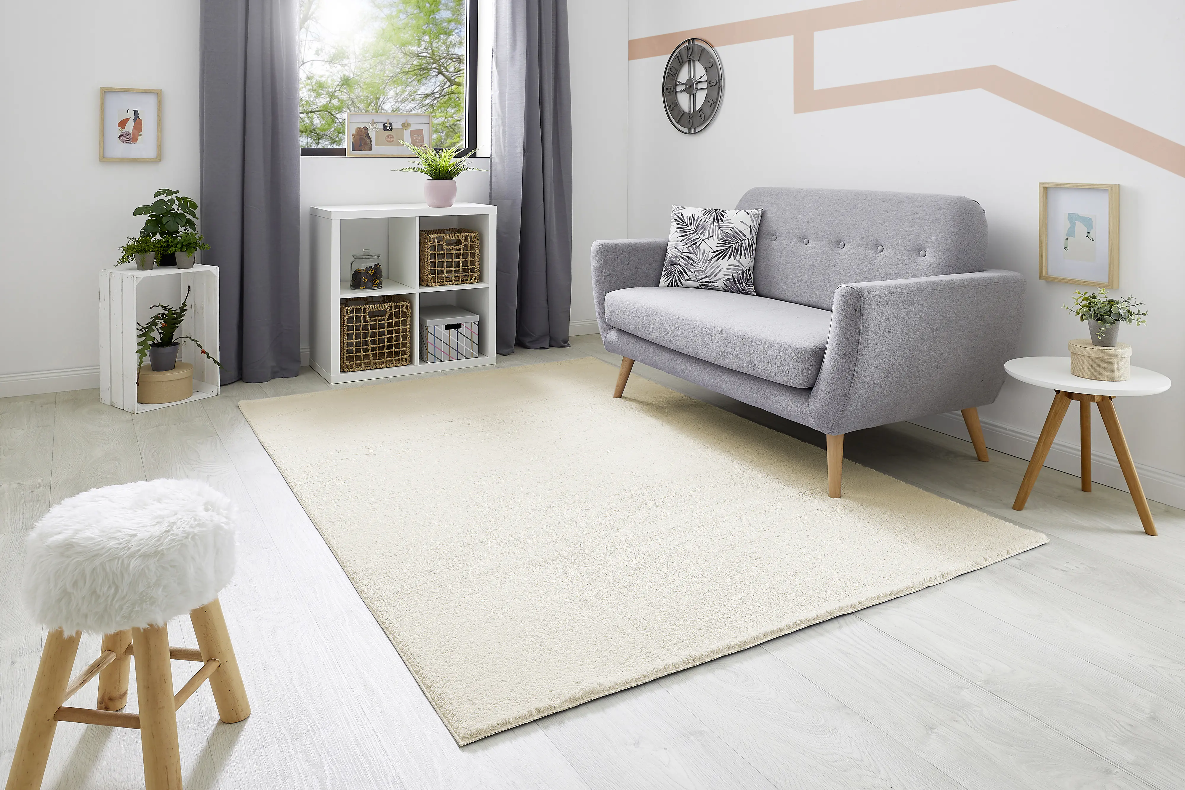 Flachwebteppich Bartolo 120 x 170 cm creme