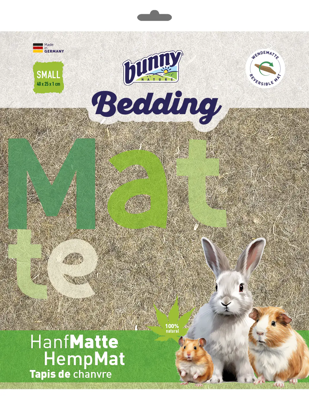 Bunny Nagereinstreu Hanf-Matte Small 40 x 25 cm