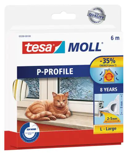 tesa Moll P-Profil Classic tesa Moll P-Profil Classic 6 m, weiß