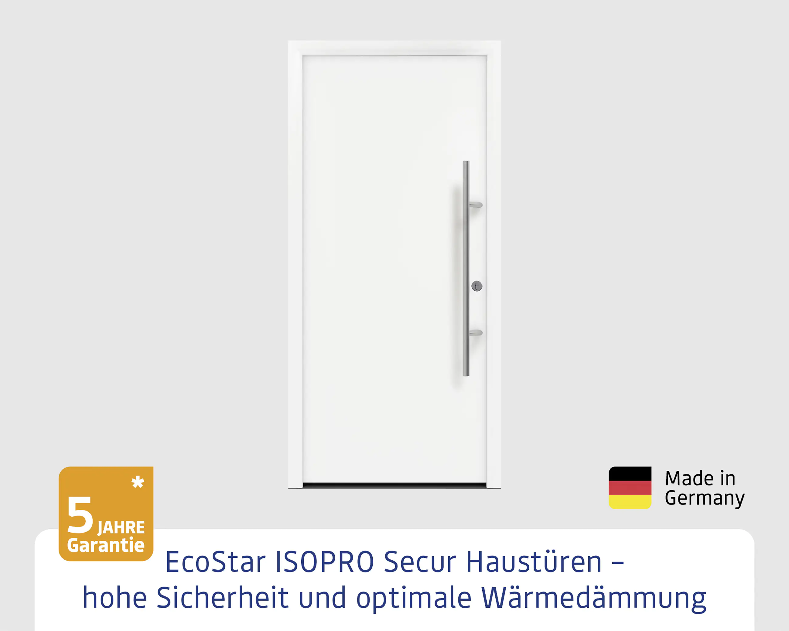 EcoStar Haustür ISOPRO Secur IPS 010 RC2 verkehrsweiß 110 x 210 cm EcoStar Haustür ISOPRO Secur IPS 010 RC2 verkehrsweiß 110 x 210 cm