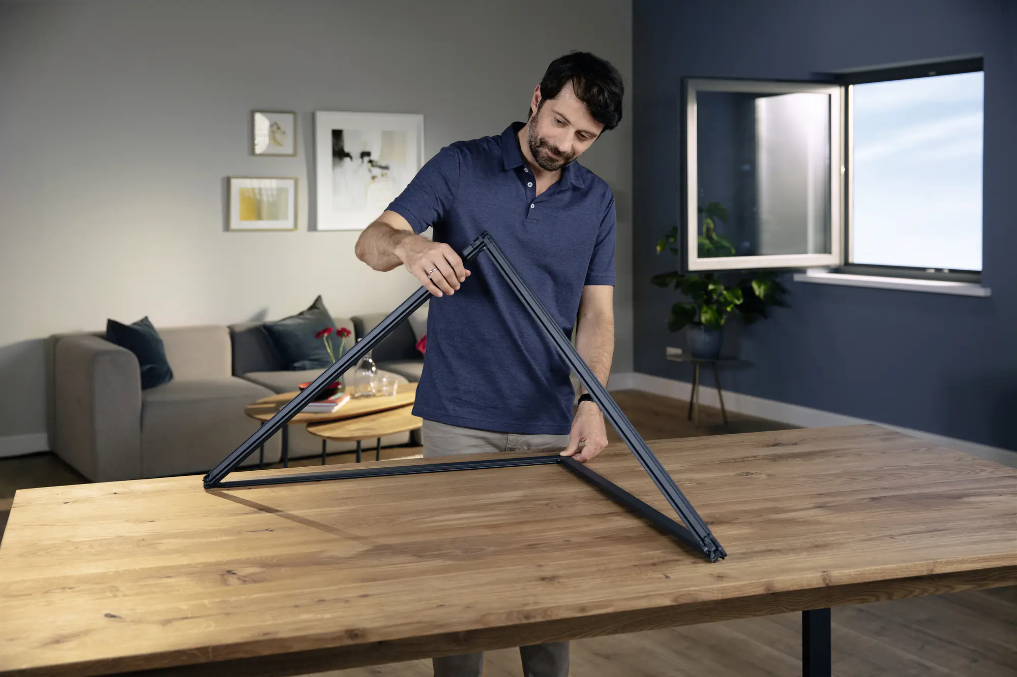 tesa Fliegenschutz-Fenster FALT 80 x 80 - 140 x 140 cm weiß/weiß