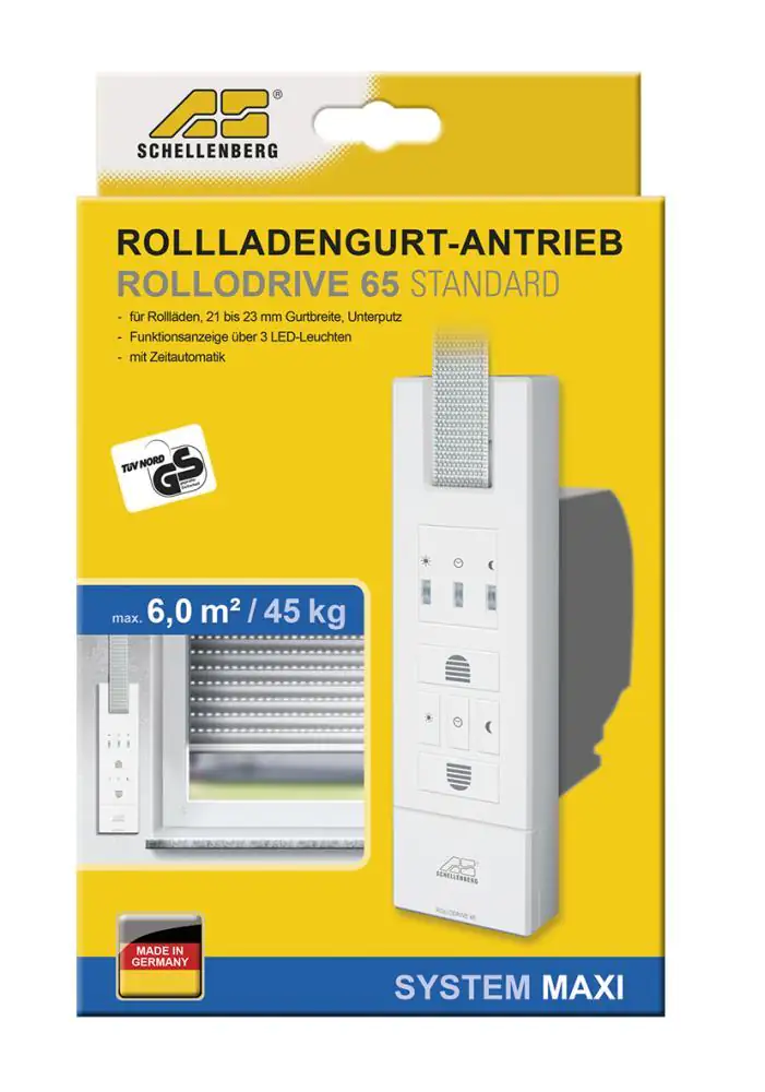 Schellenberg elektrischer Gurtwickler RolloDrive 105, für 60 kg/10 m²