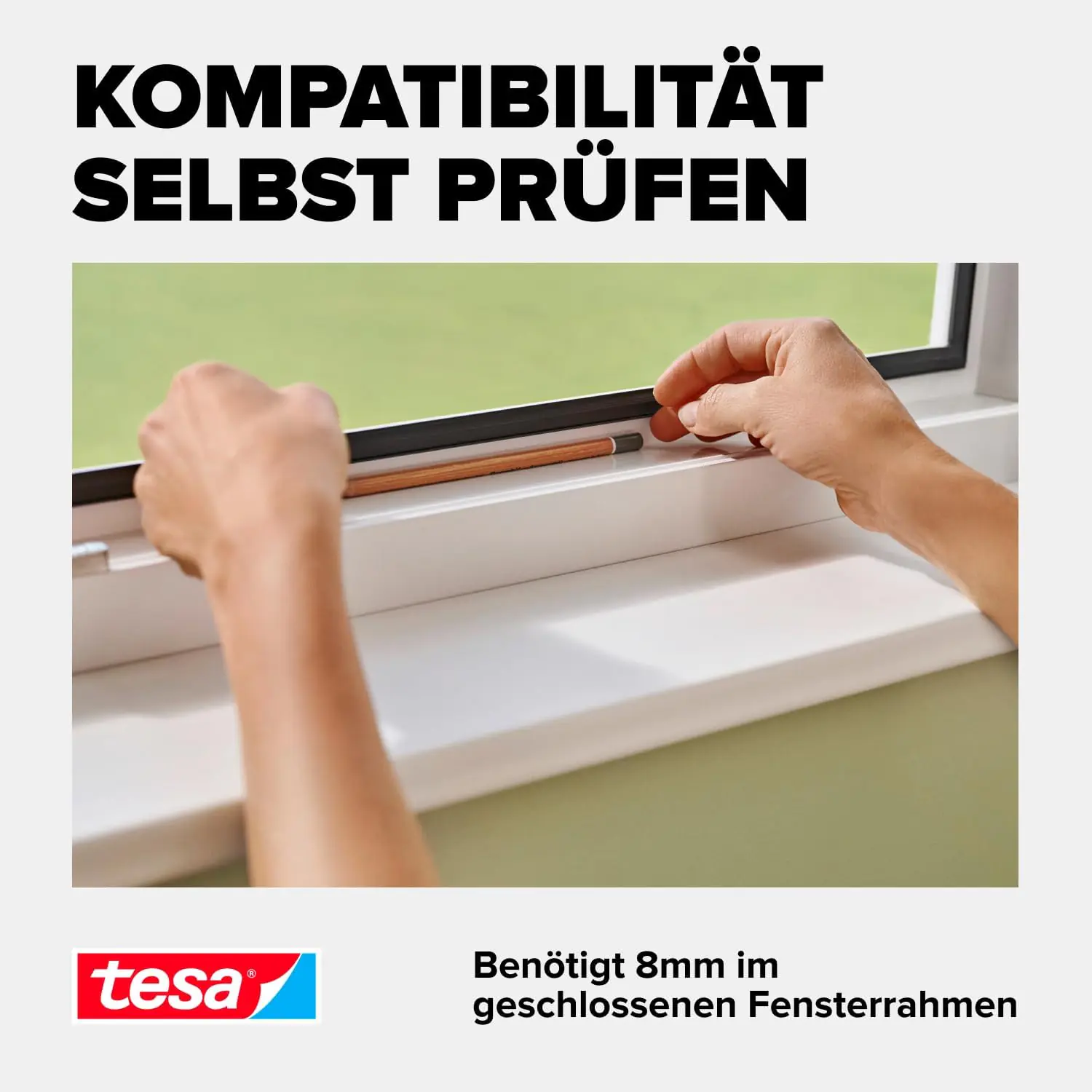 Tesa Insektenschutz Anklipsrahmen für Fenster 120 x 240 cm