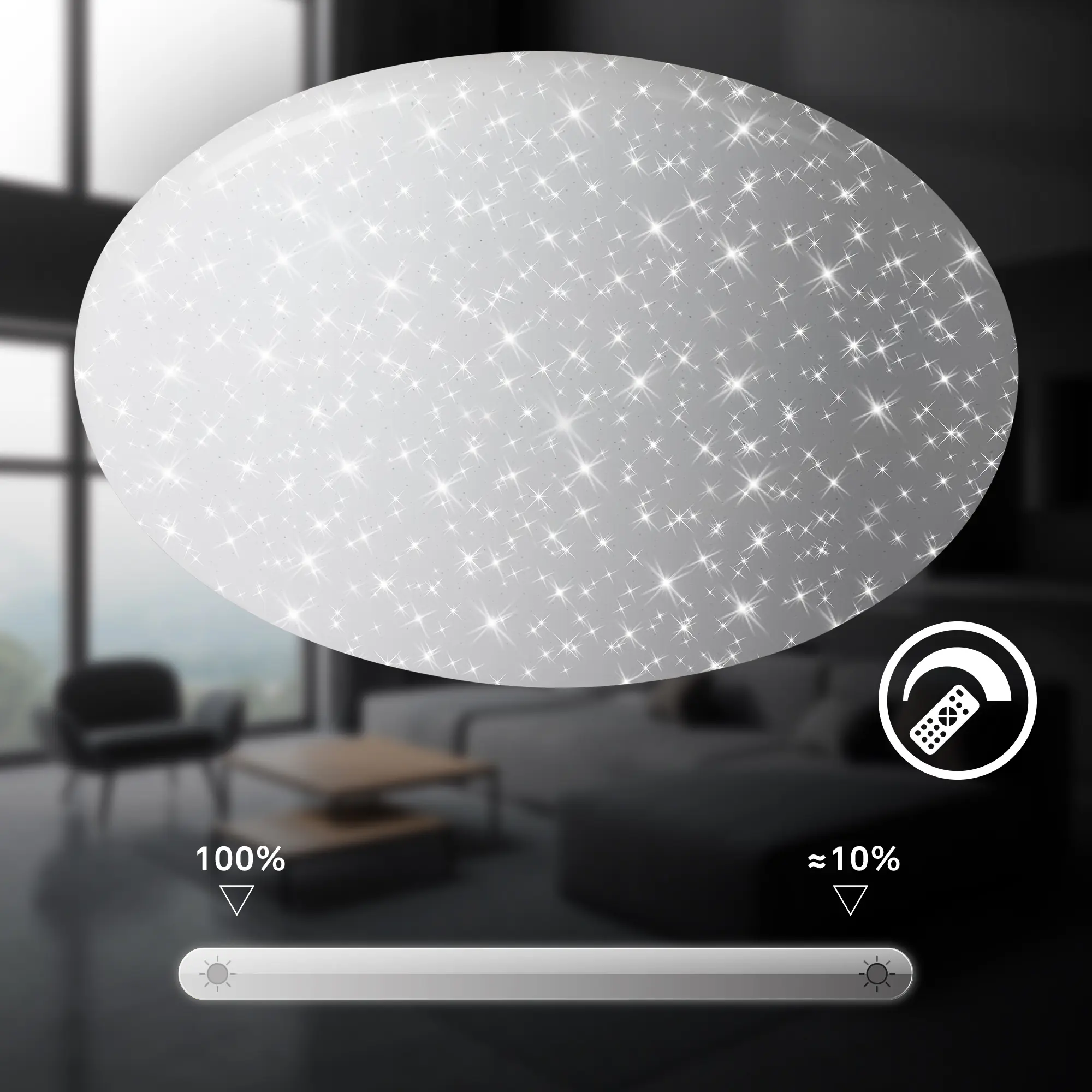 Briloner LED Deckenleuchte Verb Sternenhimmel weiß warmweiß-kaltweiß dimmbar