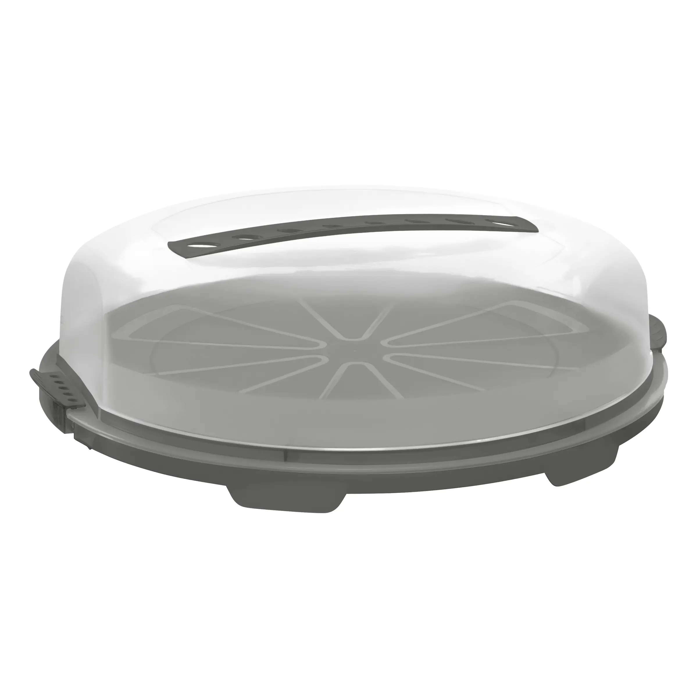 Rotho Tortenglocke flach Fresh Ø 35 x 12 cm holzkohle schwarz