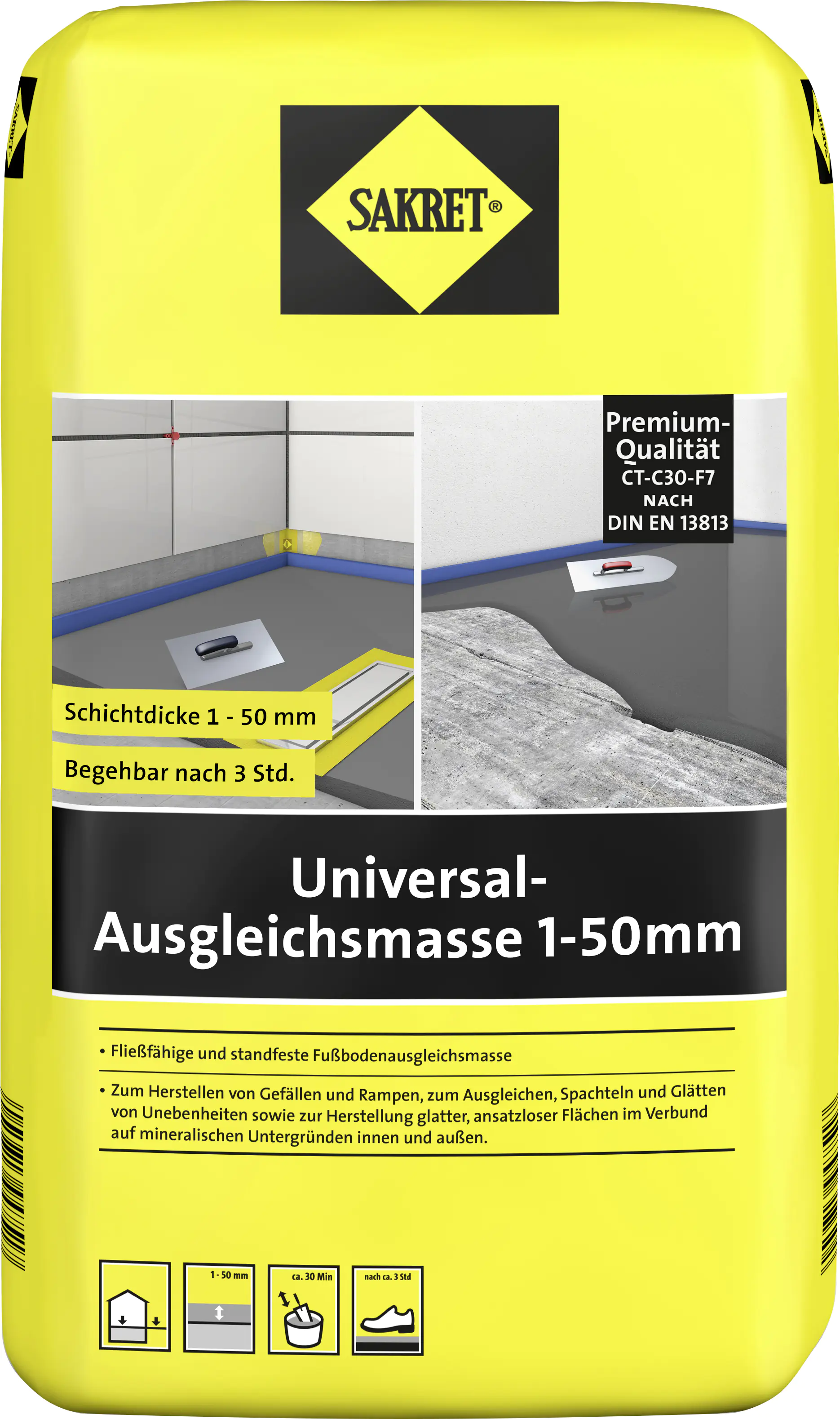 SAKRET Universal-Ausgleichsmasse 1-50 mm 25 kg Sack