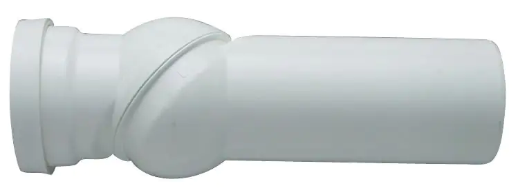 Cornat WC-Anschlußgelenkbogen weiß, 0-90°, stufenlos verstellbar