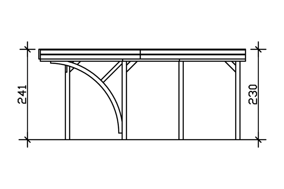 SKAN HOLZ Friesland Carport Set 5 314 x 555 cm, Grün imrpägniert