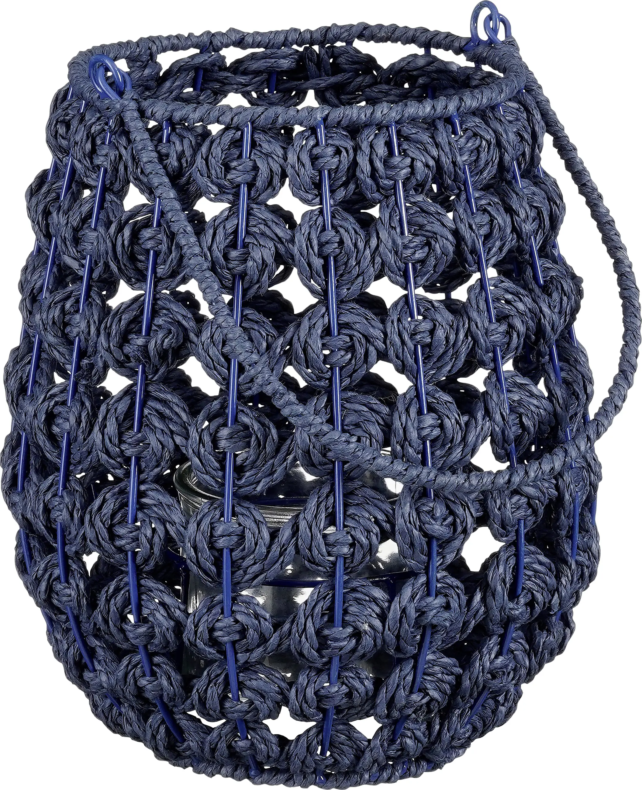 Mica Decorations Laterne Yodi paper 25 x 23,5 cm blau