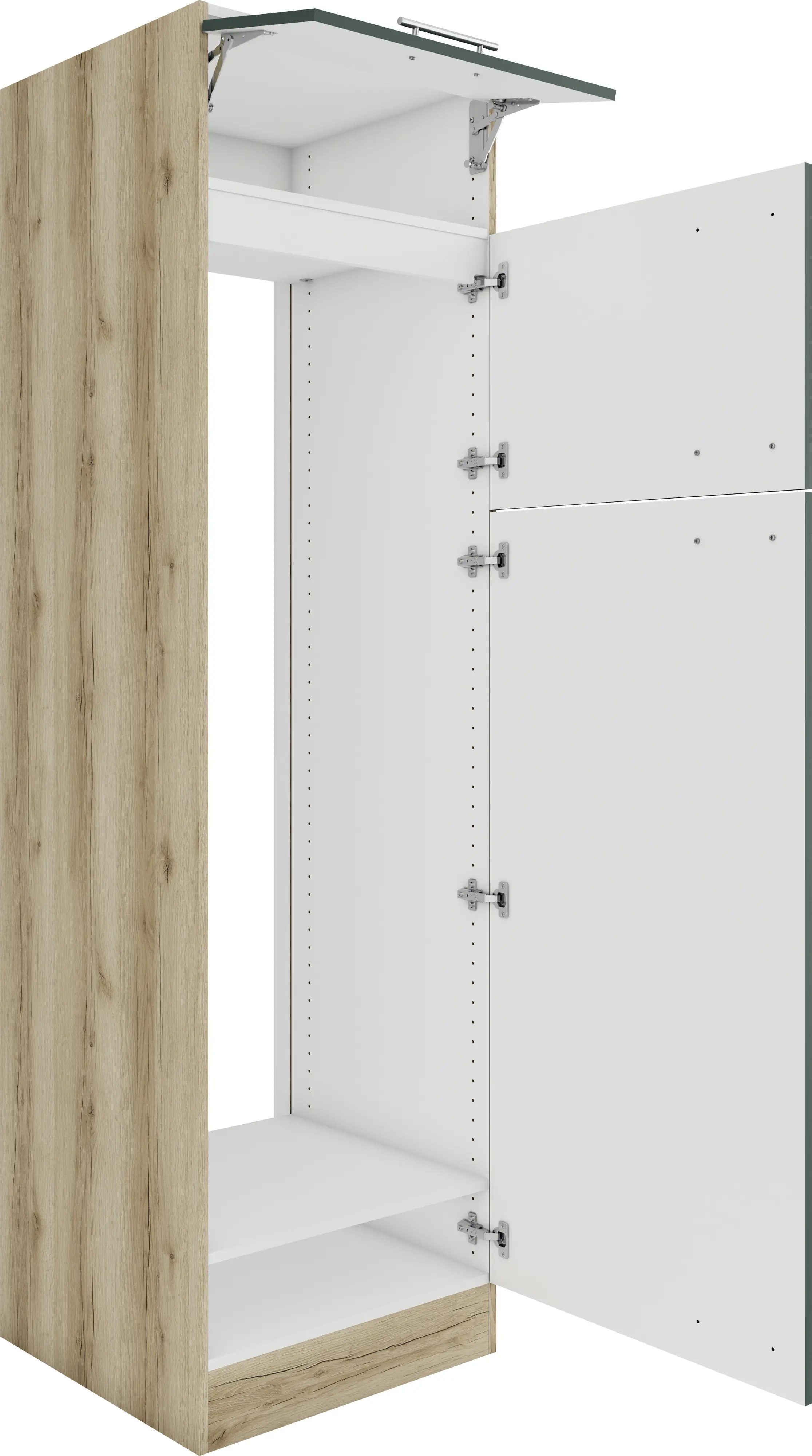 Optifit Hochschrank Savona 405 steingrün/eiche 60 cm