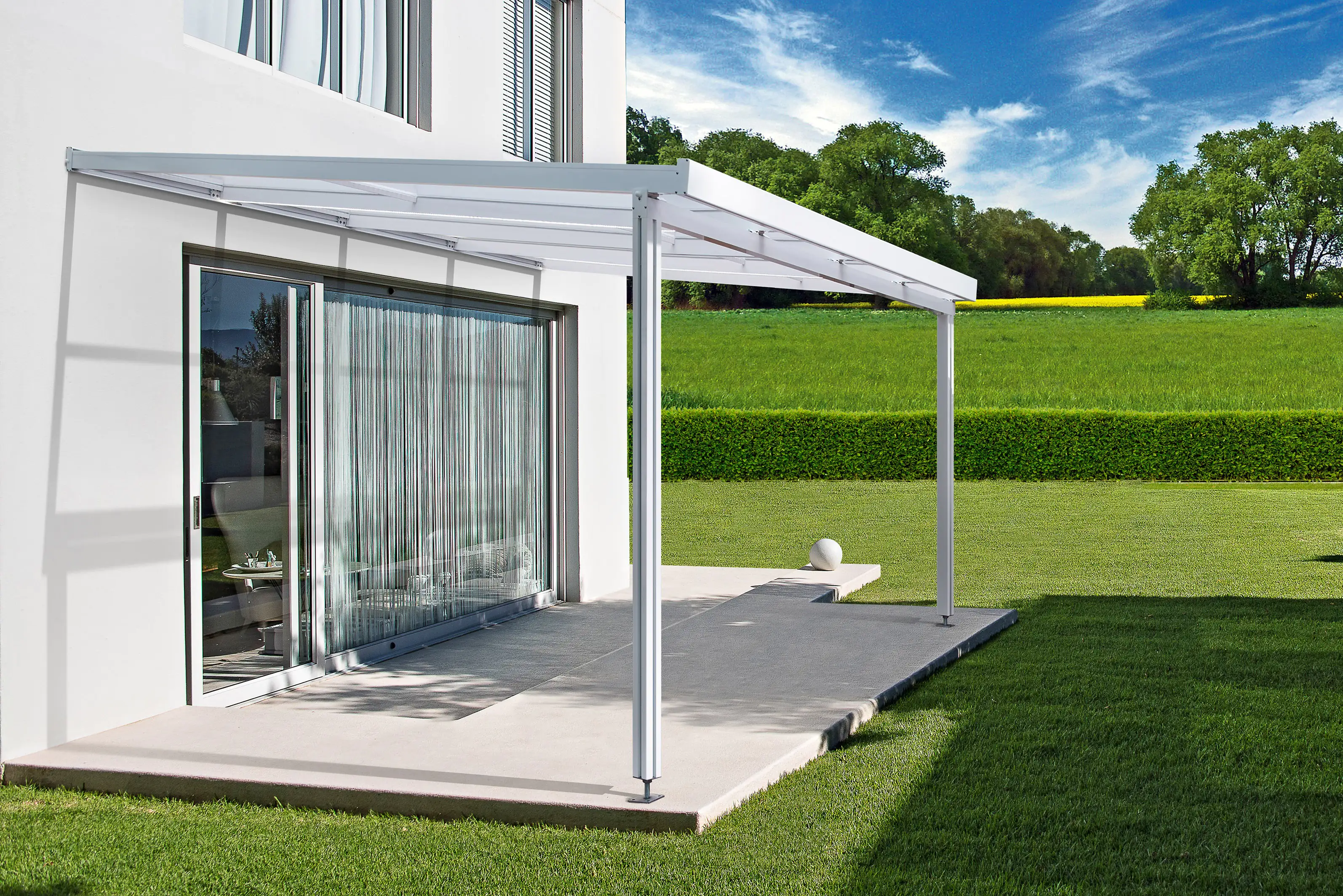 4003412127408 Gutta Premium Terrassendach 410,2 x 406 cm weiß PC klar 16 mm