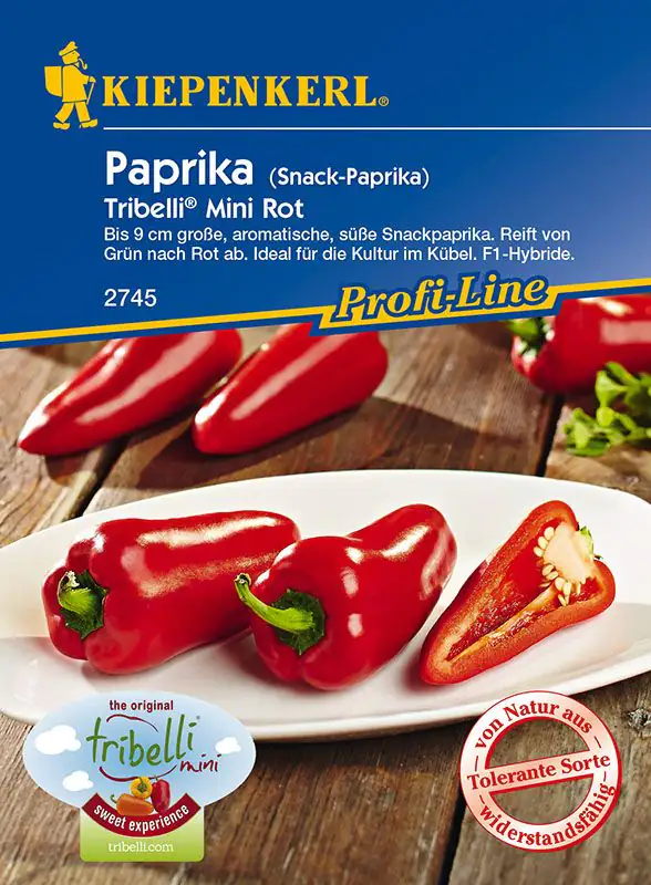 Kiepenkerl Snackpaprika Tribelli® Mini Rot Capsicum annuum, Inhalt: 5 Korn