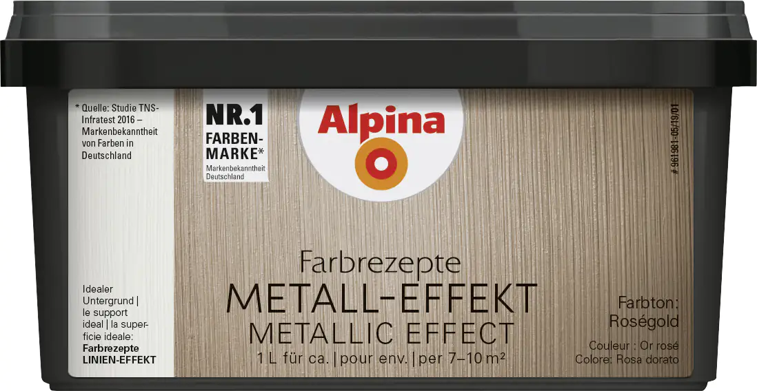 Alpina Farbrezepte Metalleffektlasur 1 L rosegold 