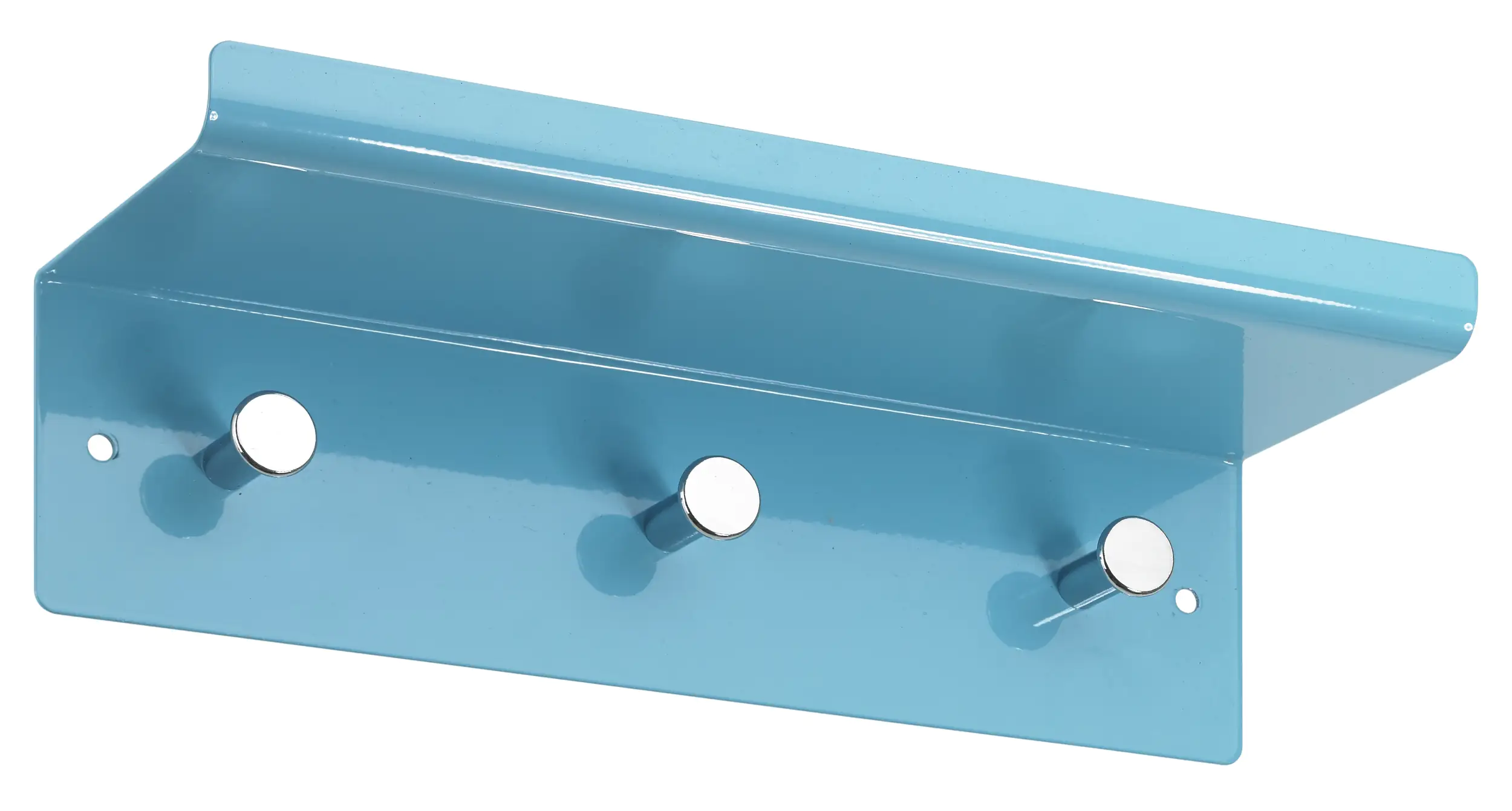 Hettich Garderobenleiste 3 Haken 30,0 x 10,0 x 10,0 cm hellblau