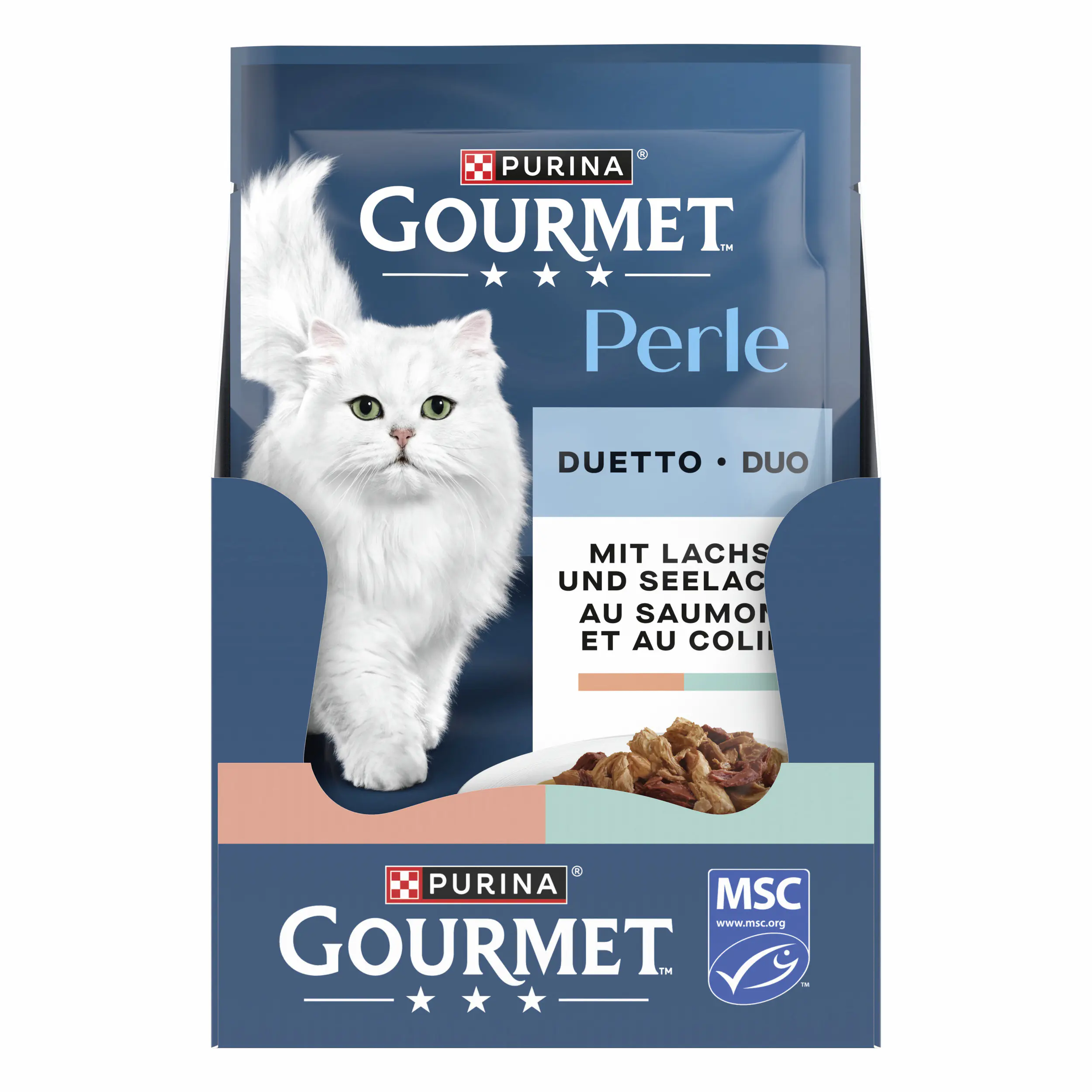 Gourmet Perle Duetto mit Lachs & Seelachs 85 g