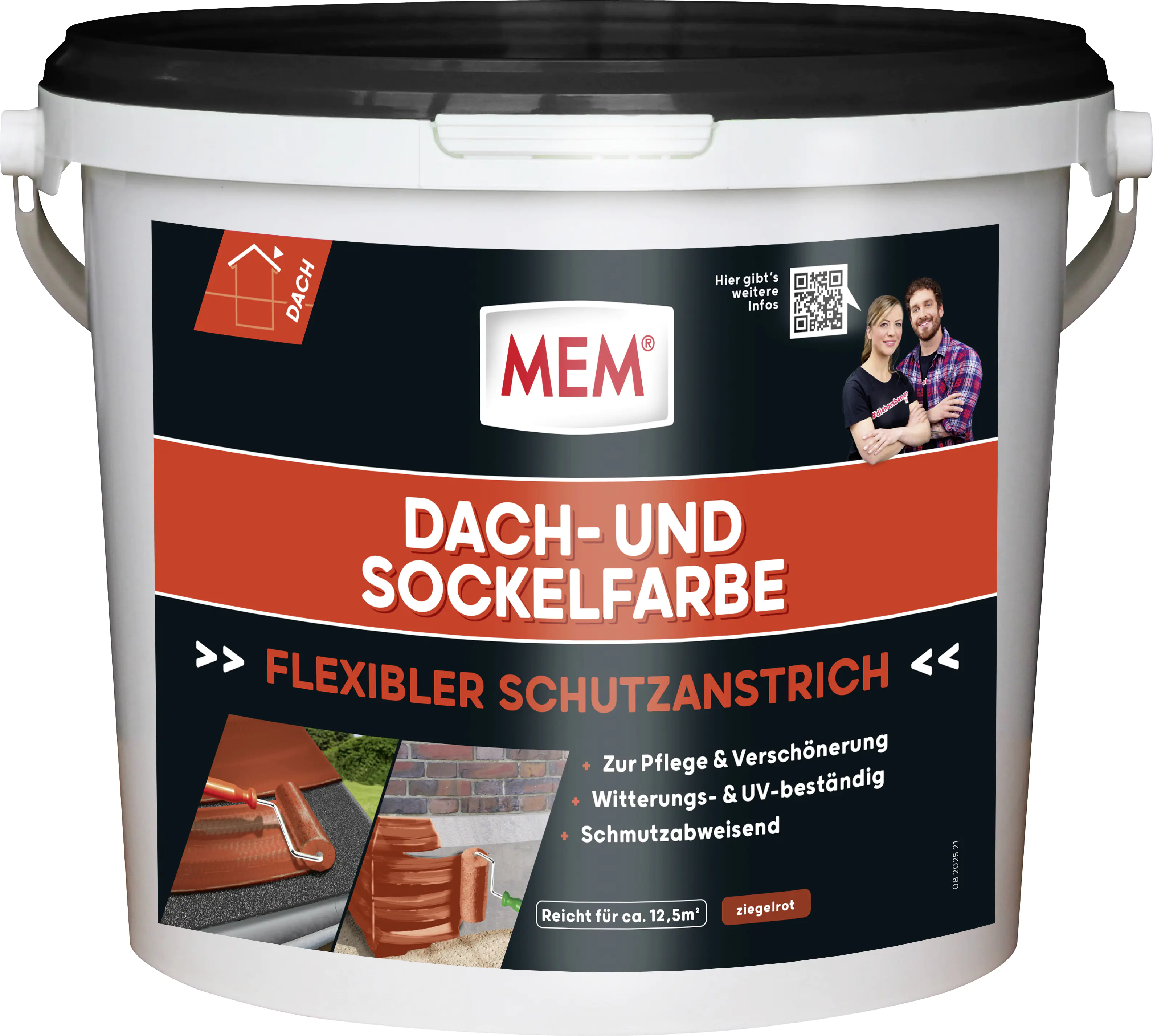 MEM Dach- und Sockelfarbe 5 kg ziegelrot