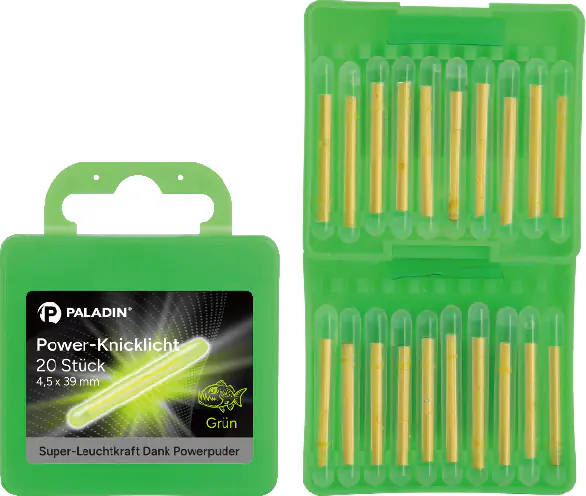 Paladin Angelzubehör Knicklichter Power Box grün 20 Stück