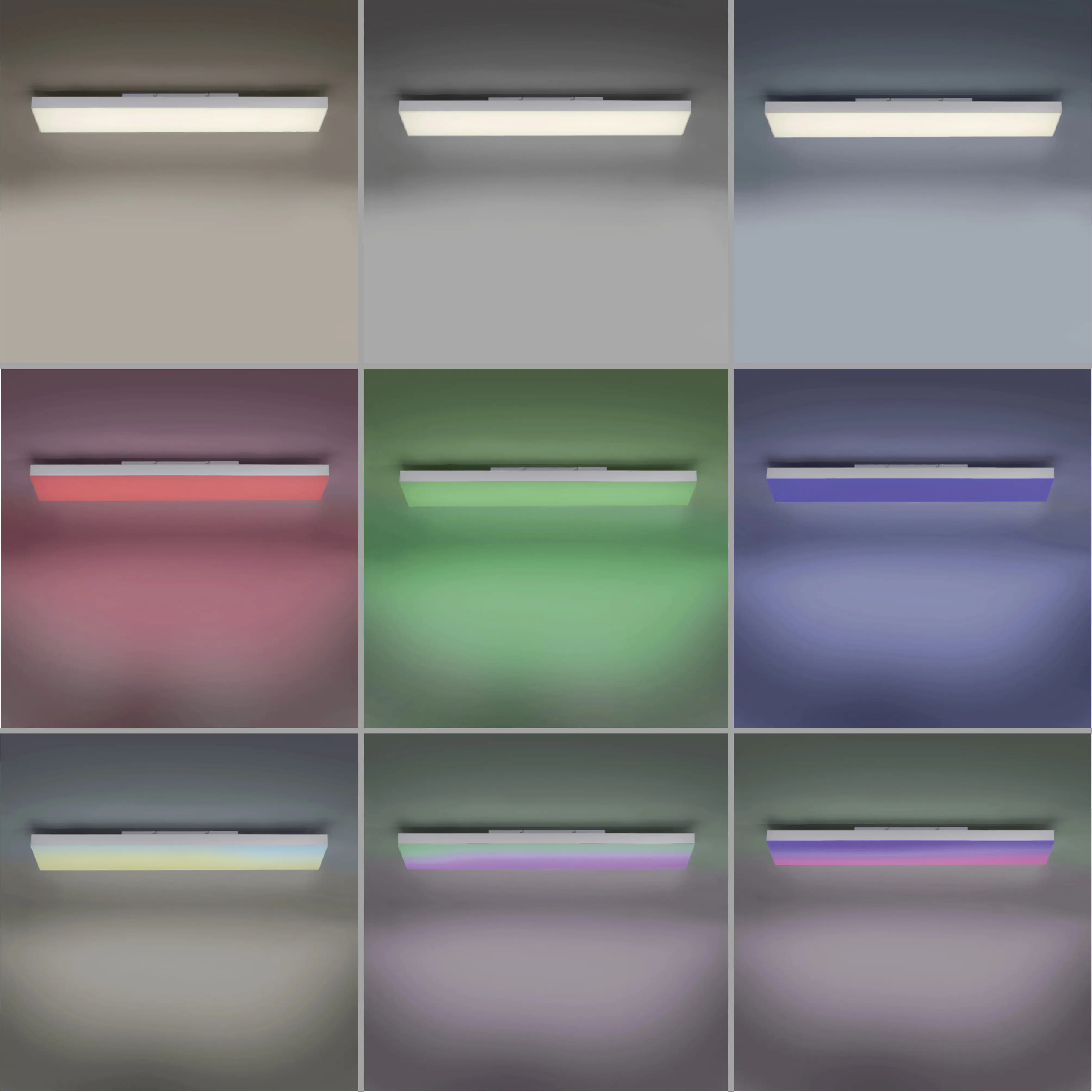 4043689974091_2922826 JustLight LED CCT Panel Alaska 100 x 25 cm 31 W RGB mit Fernbedienung