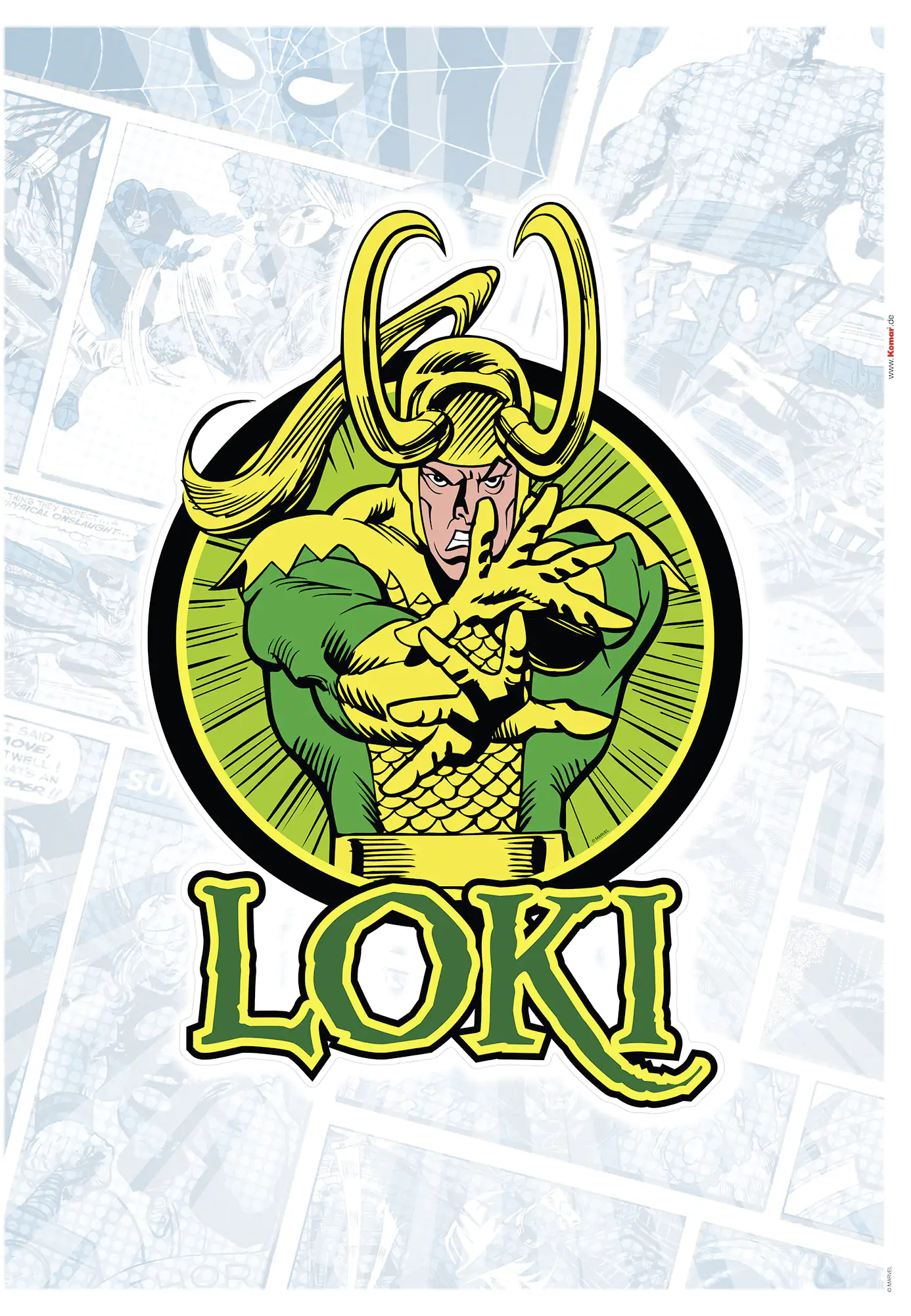 Komar Dekosticker Loki Comic Classic 50 x 70 cm Komar Dekosticker Loki Comic Classic 50 x 70 cm
