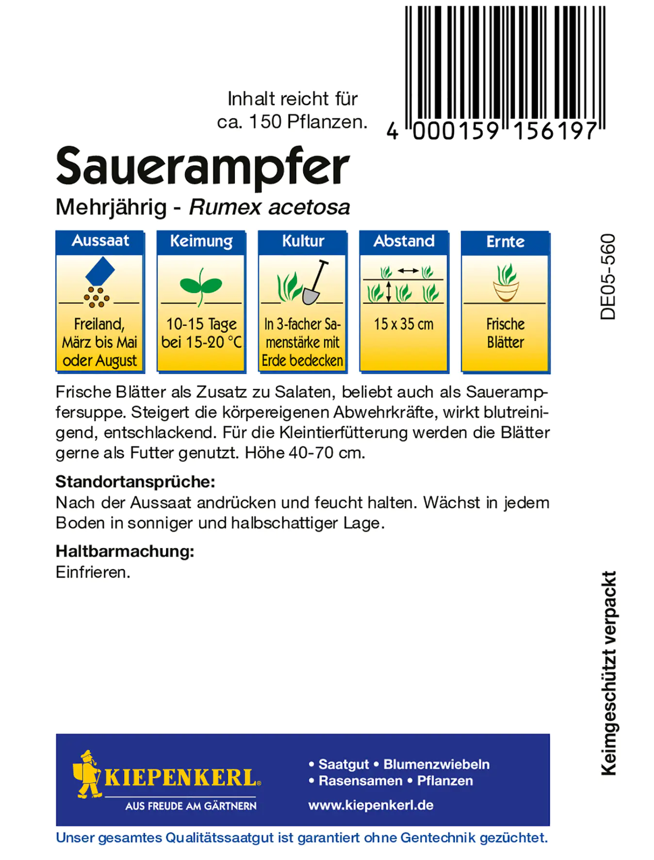 Kiepenkerl Sauerampfer mehrjährig