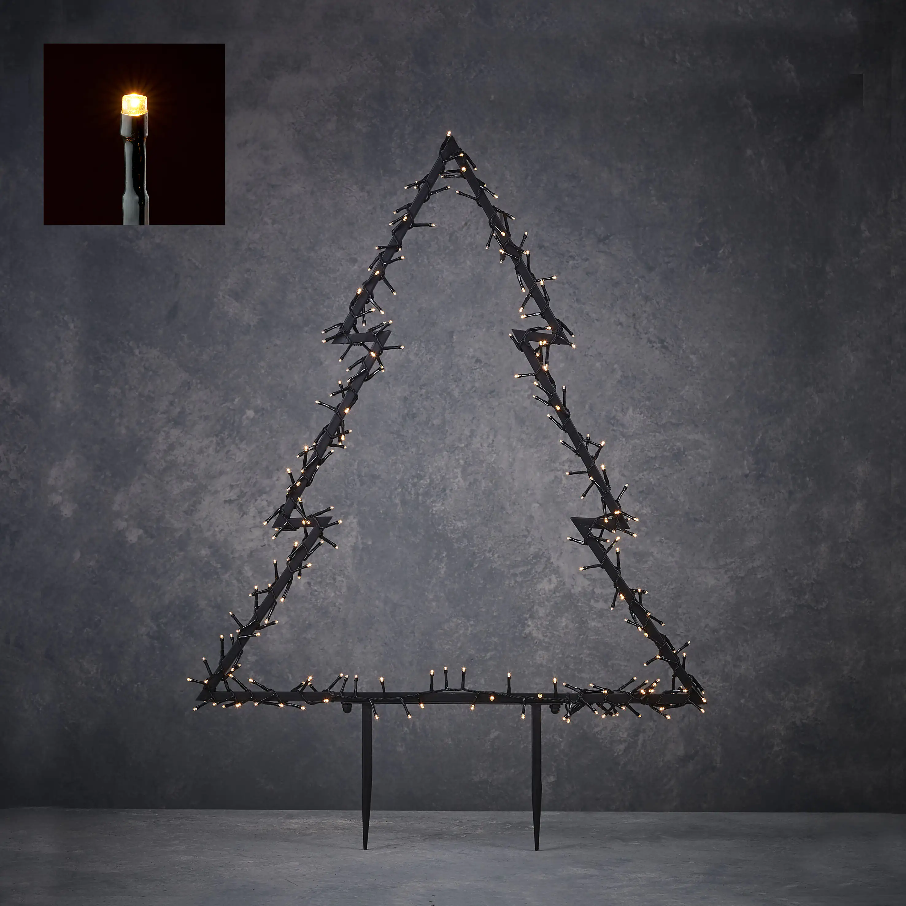 Luca Lighting Gartenstecker Baum beleuchtet 225 LED 72 x 100 cm