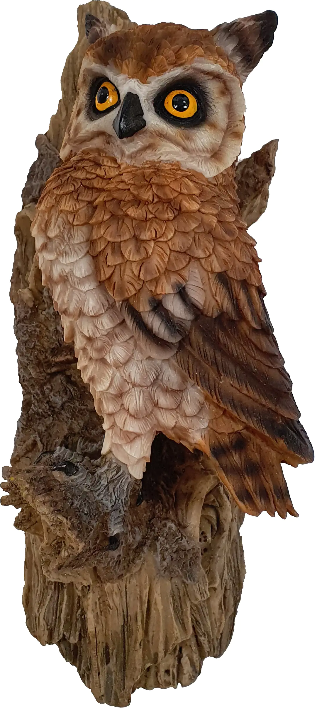 Dekofigur Eule auf Stamm 28 x 10 x 12 cm