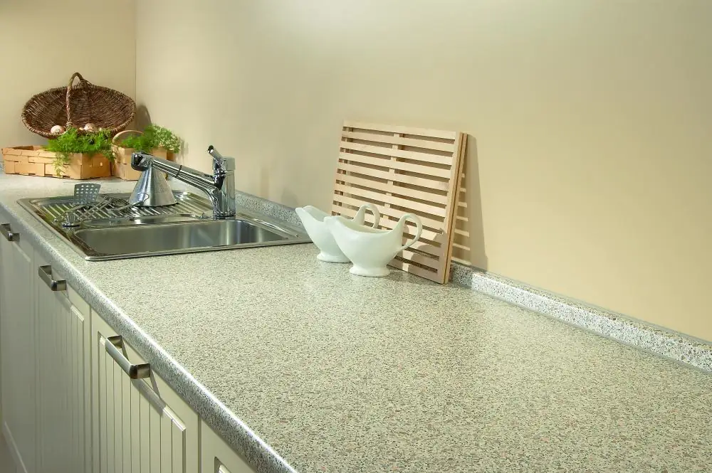 GetaElements Arbeitsplatte 410 x 60 cm, 39 mm Dekor Mosaik-Karmin GetaElements Arbeitsplatte 410 x 60 cm, 39 mm Dekor Mosaik-Karmin