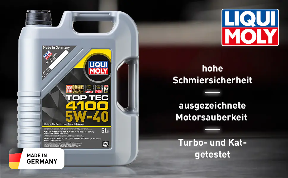 Liqui Moly Motoröl Top Tec 4100 SAE 5W-40 5 L Liqui Moly Motoröl Top Tec 4100 SAE 5W-40 5 L