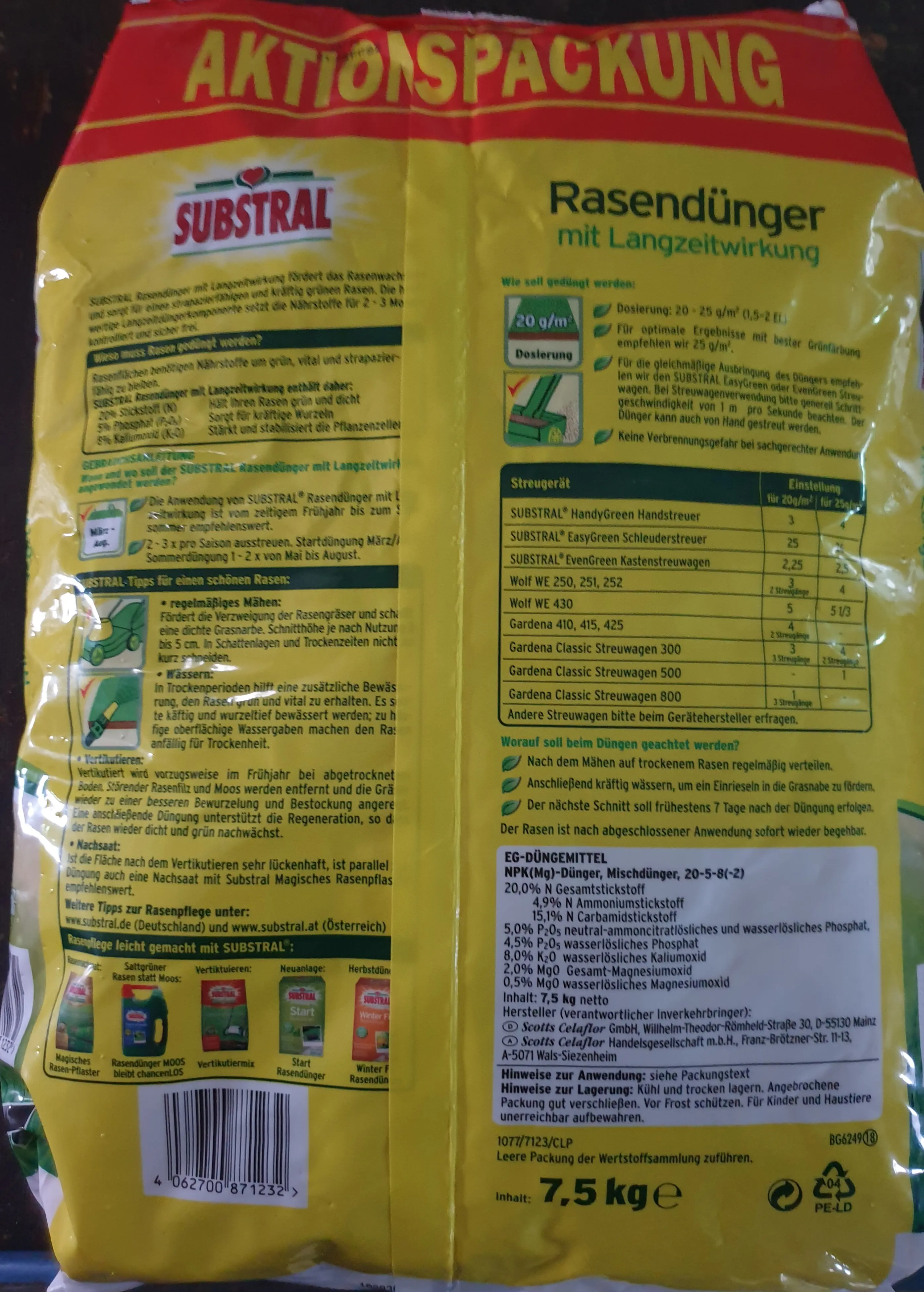 Substral Rasendünger 7,5 kg Substral Rasendünger 7,5 kg