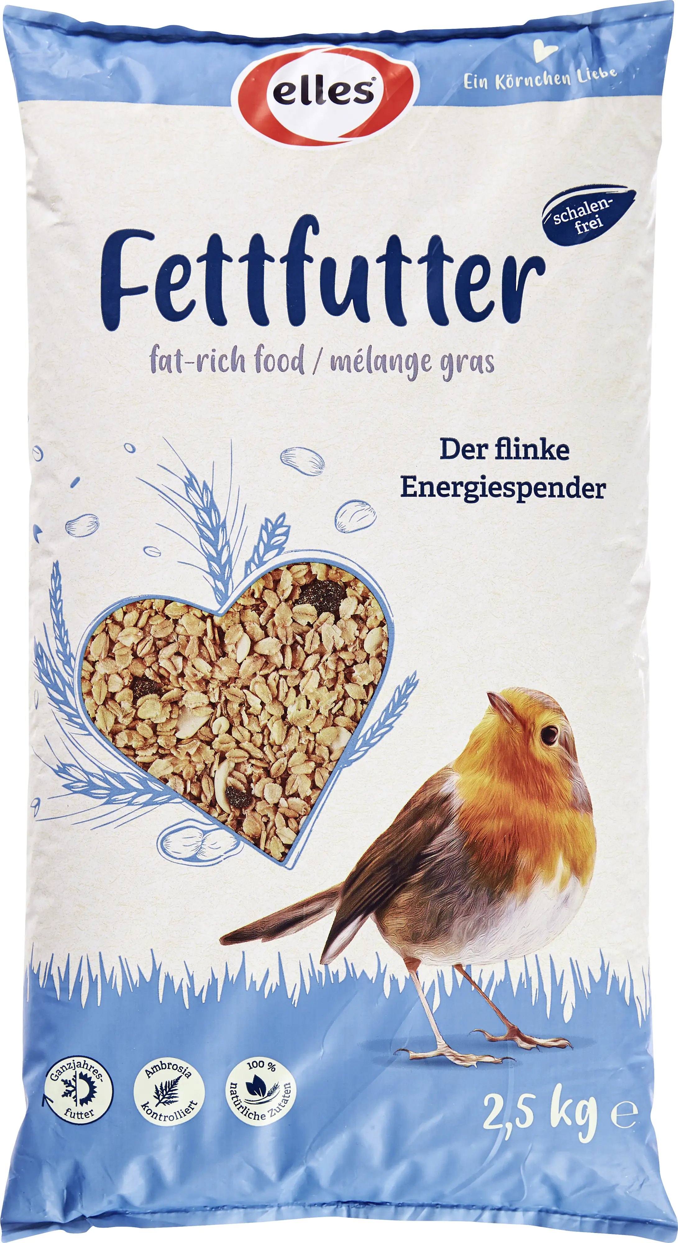 Elles Fettfutter für Wildvögel 2,5 kg Der flinke Energiespender Elles Fettfutter für Wildvögel 2,5 kg Der flinke Energiespender