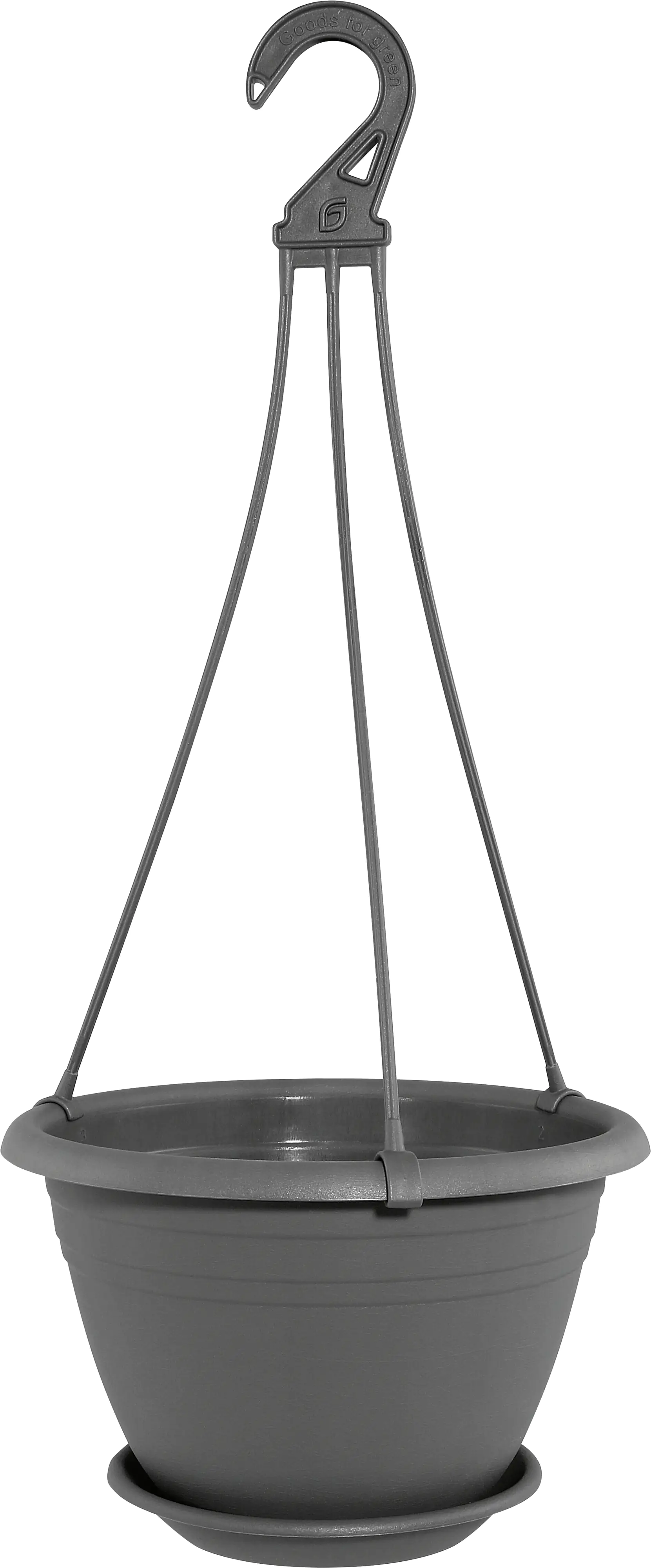 Geli Hängeampel Galicia Ø 25 cm anthrazit mit Untersetzer Geli Hängeampel Galicia Ø 25 cm anthrazit mit Untersetzer