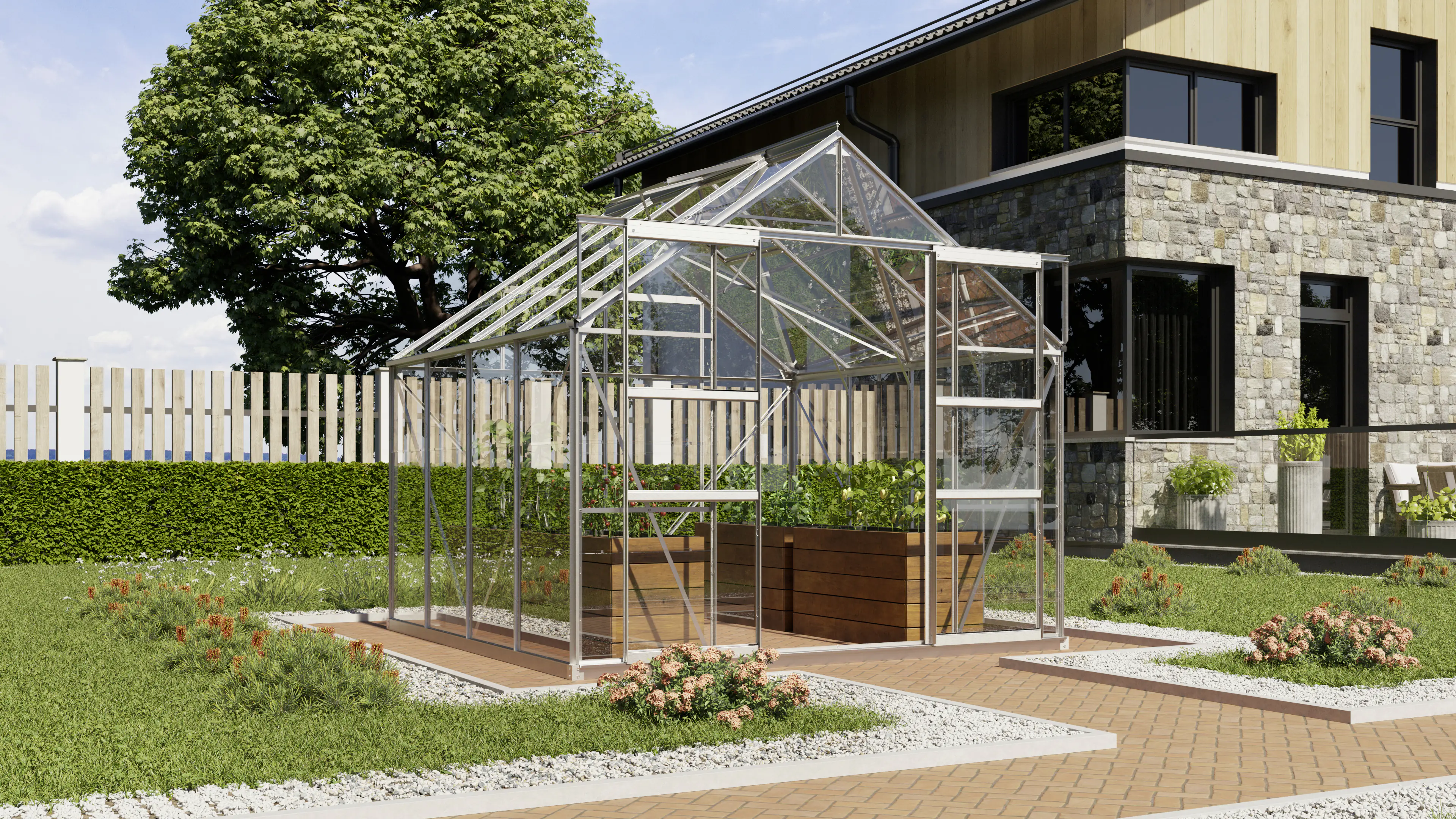 Vitavia Gewächshaus Mars 6700 254 x 254 cm 3 mm Sicherheitsglas