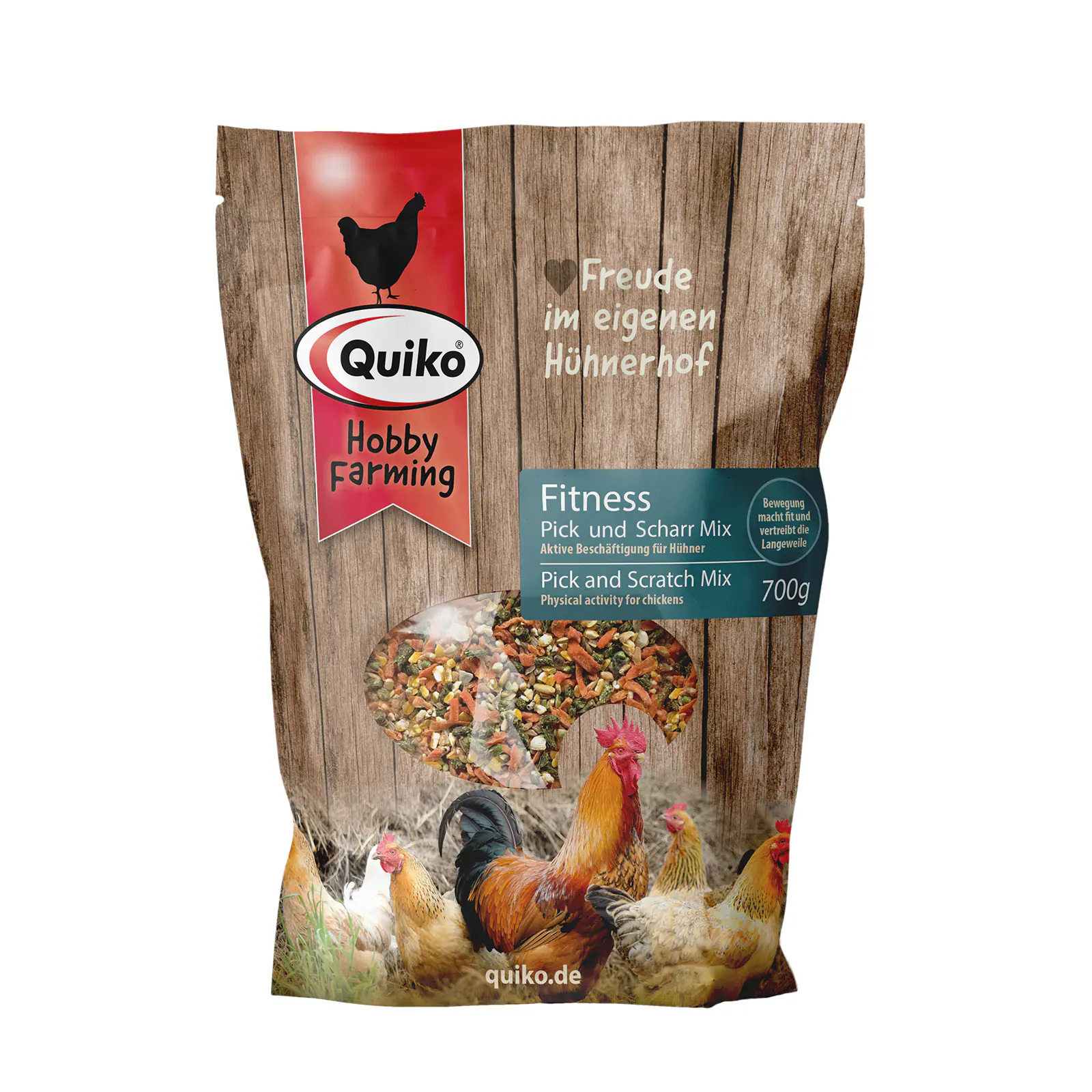Quiko Hobbyfarming Pick und Scharr Mix für Hühner und Geflügel 700 g