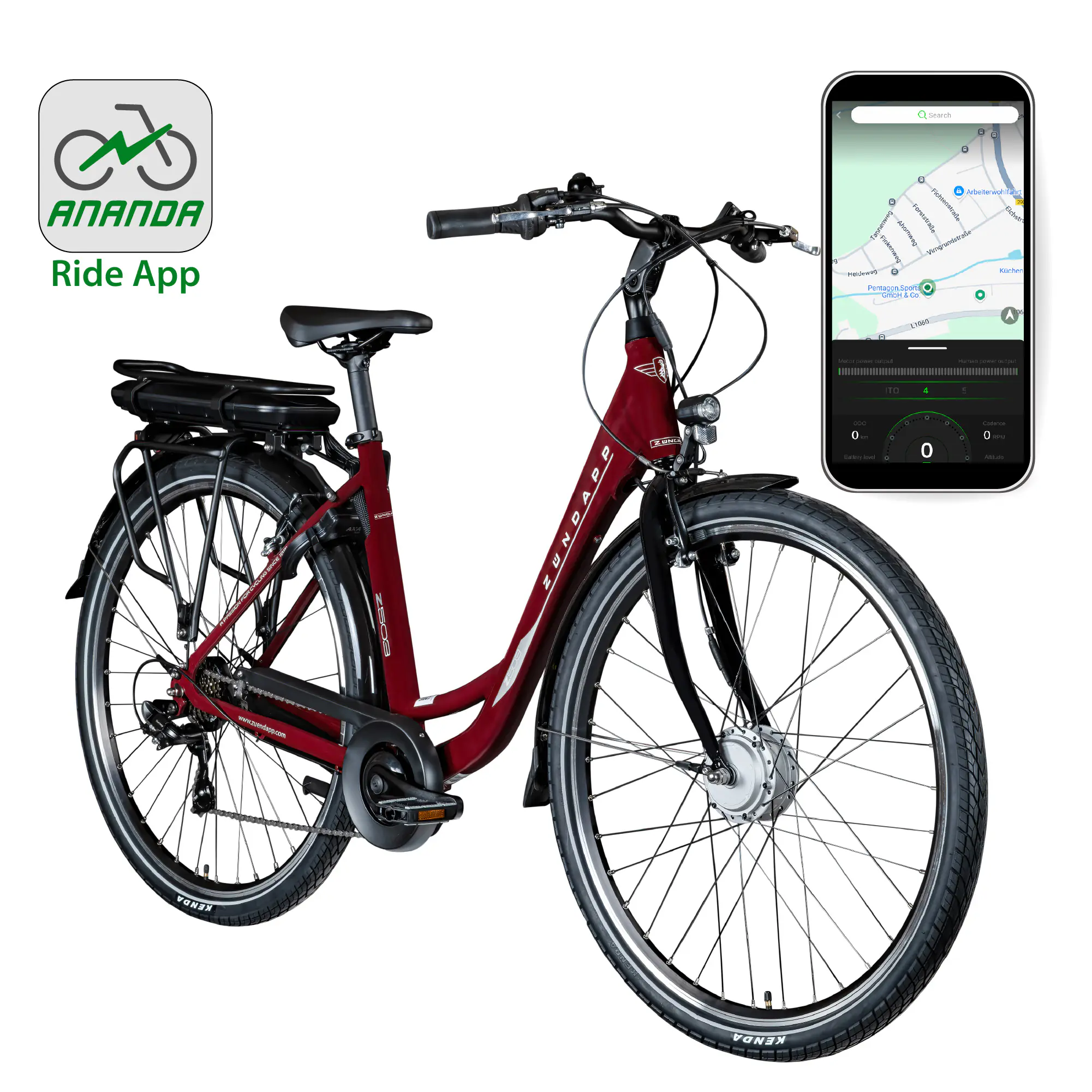 Zündapp E-Bike Z503 City 28 Zoll 7-Gang 522 Wh weinrot Zündapp E-Bike Z503 City 28 Zoll 7-Gang 522 Wh weinrot