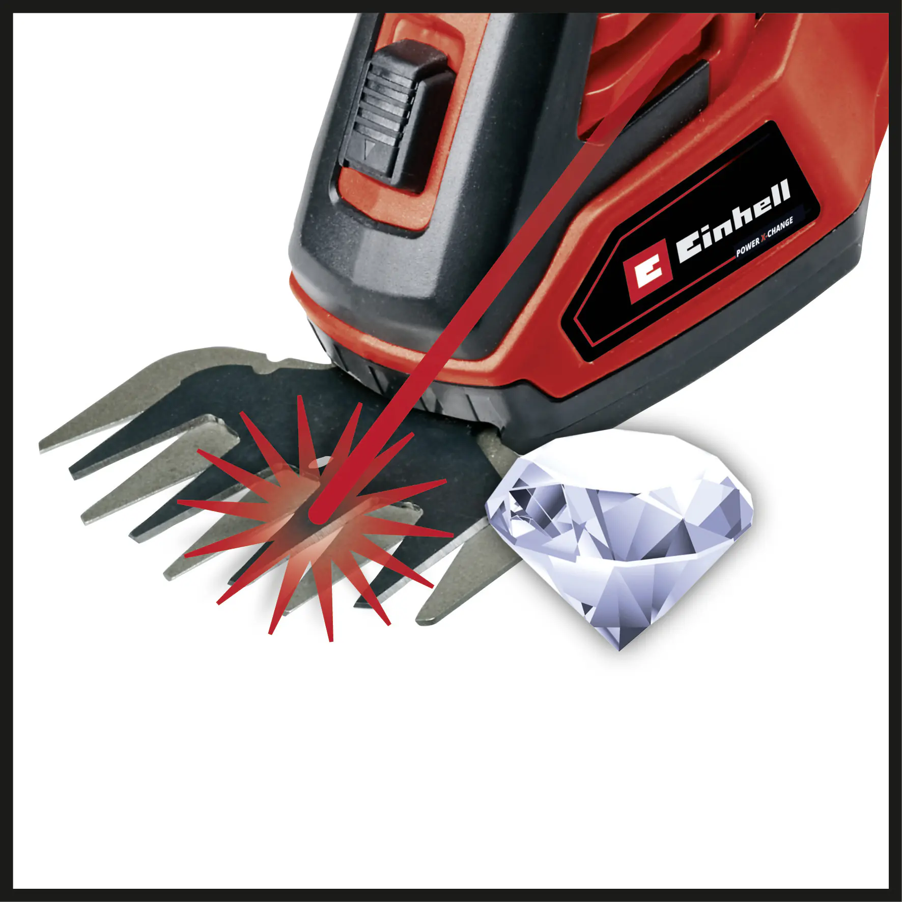 Einhell Akku Gras-/ Strauchschere GE-CG 18/100 Li T-Solo 20cm Schnittbreite