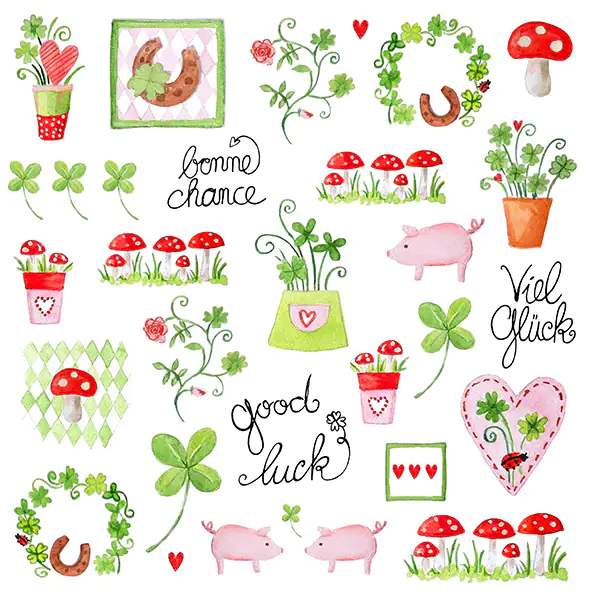 Braun & Company Servietten Motiv Lovely Luck 33 x 33 cm - 20er Pack