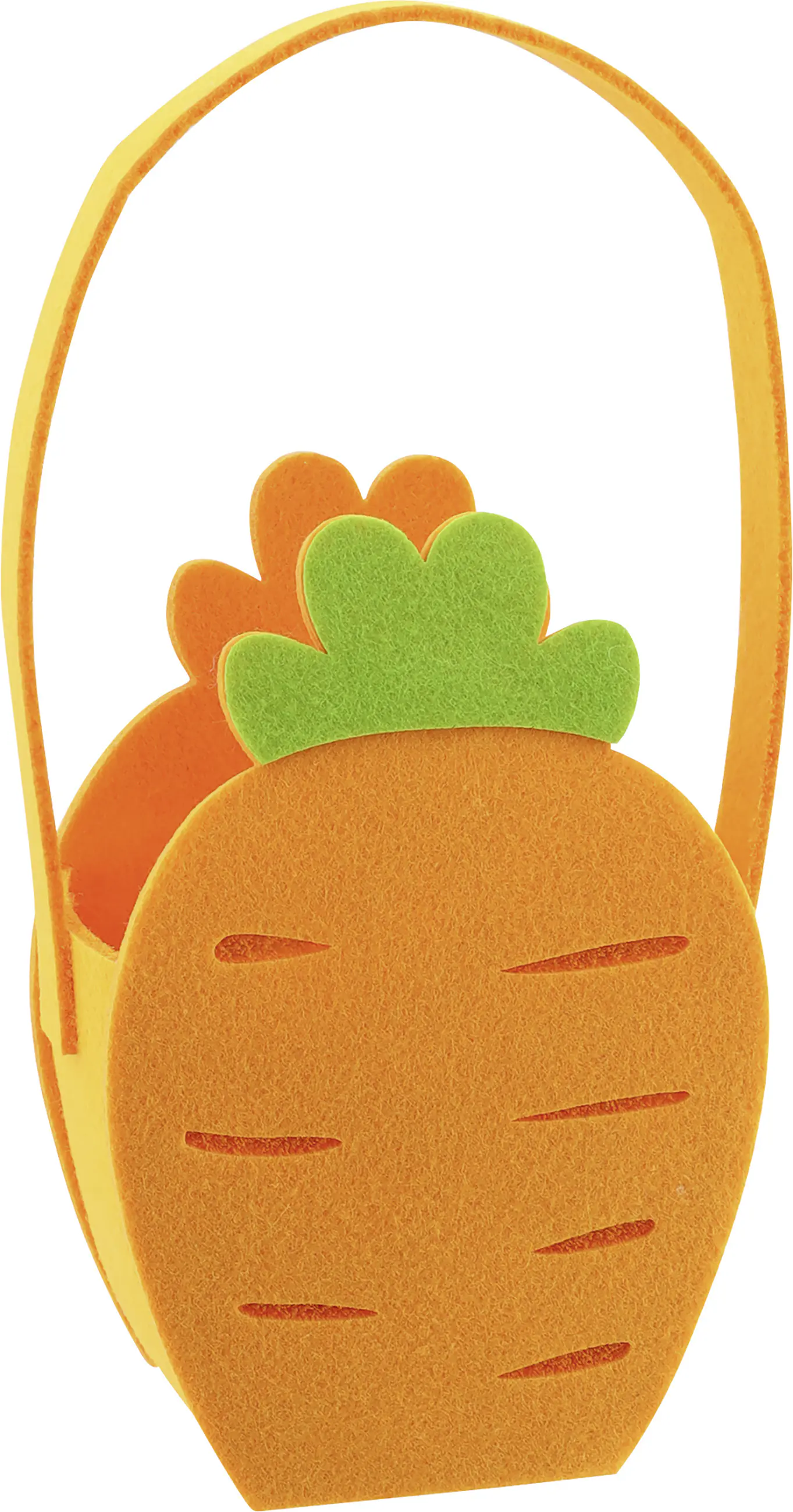 Osterdeko Tasche Karottenoptik Filz 12 x 257 cm orange